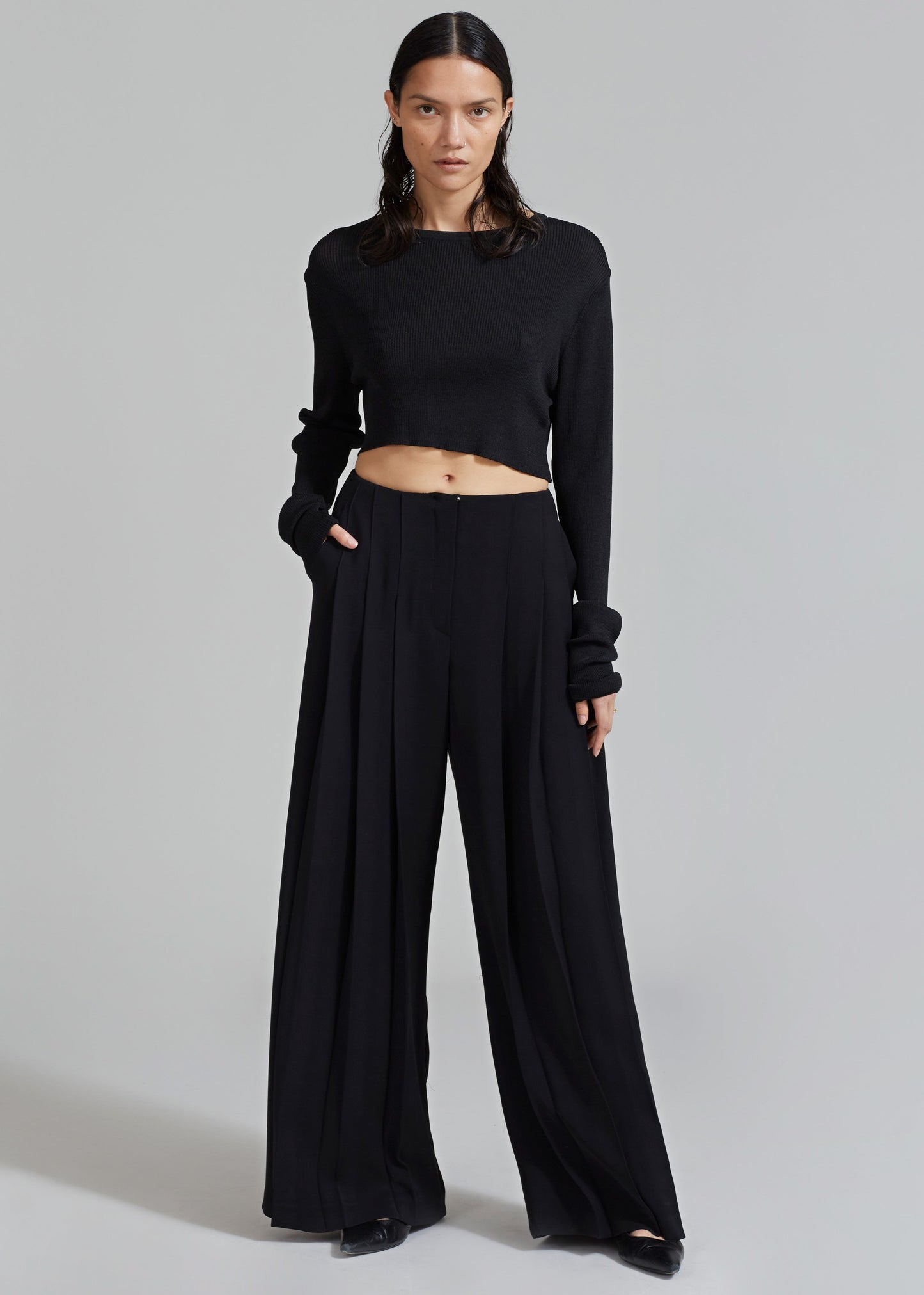 Dillon Pleated Pants - Black