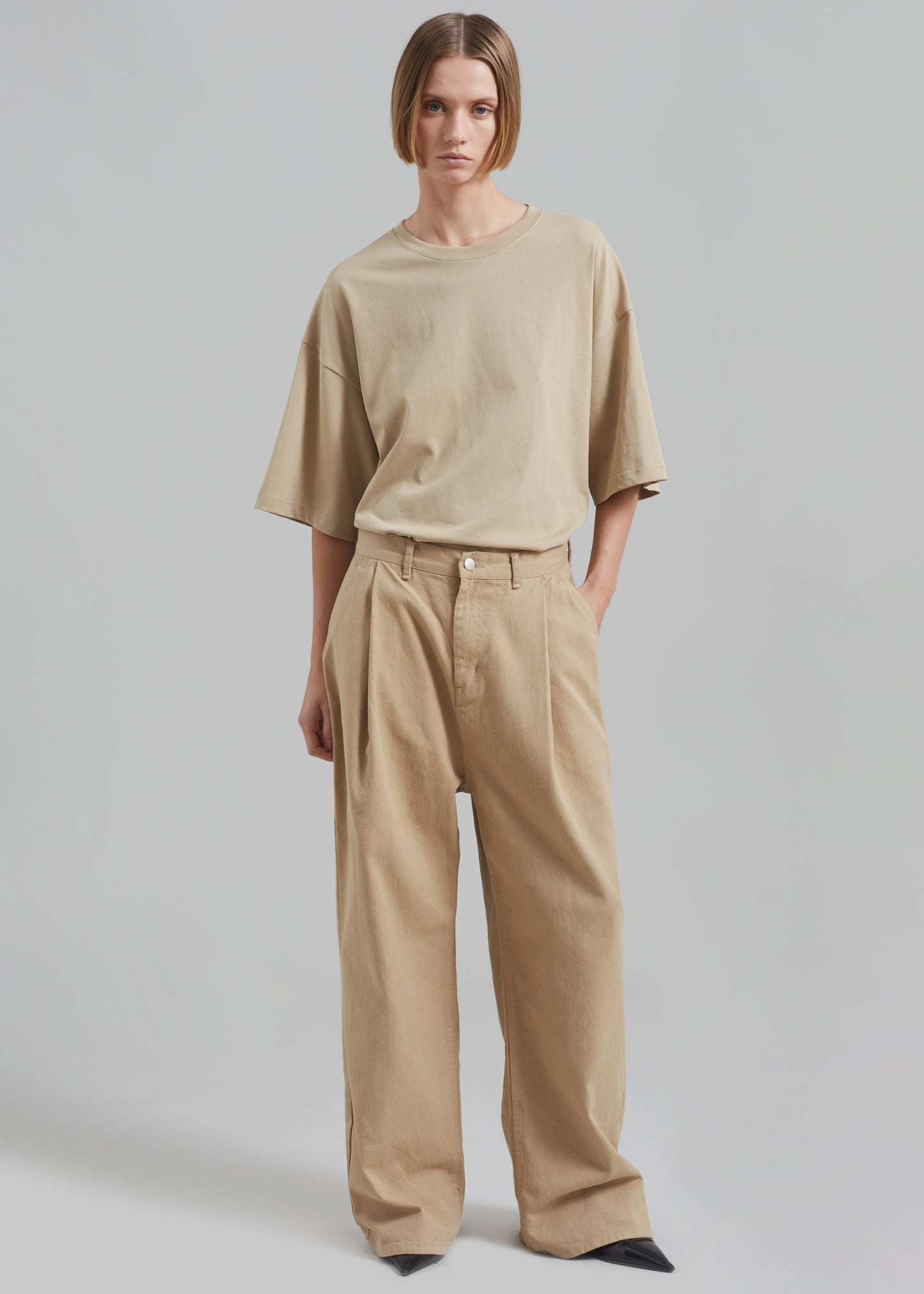 Drew Denim Pants - Beige