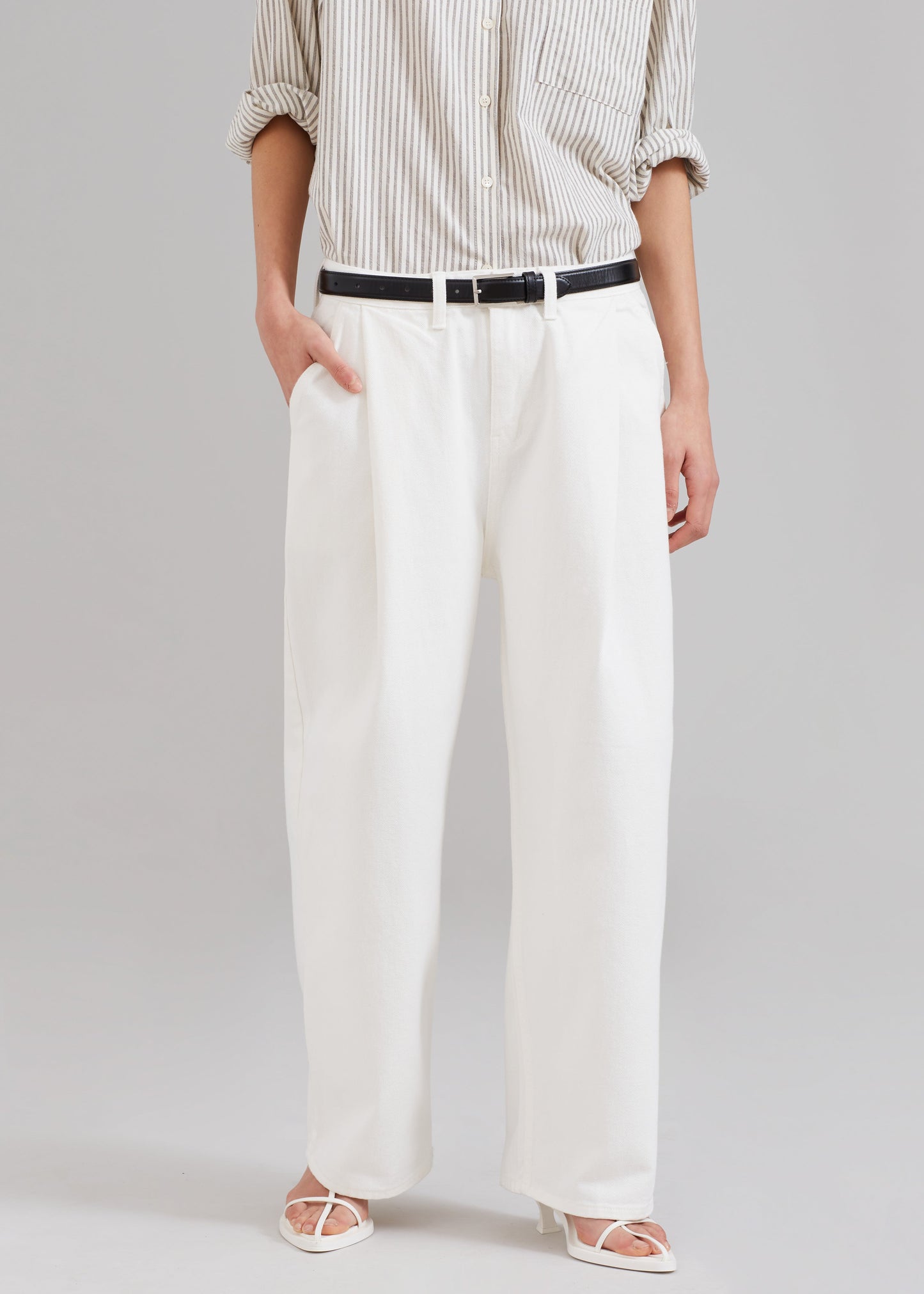 Drew Denim Pants - White