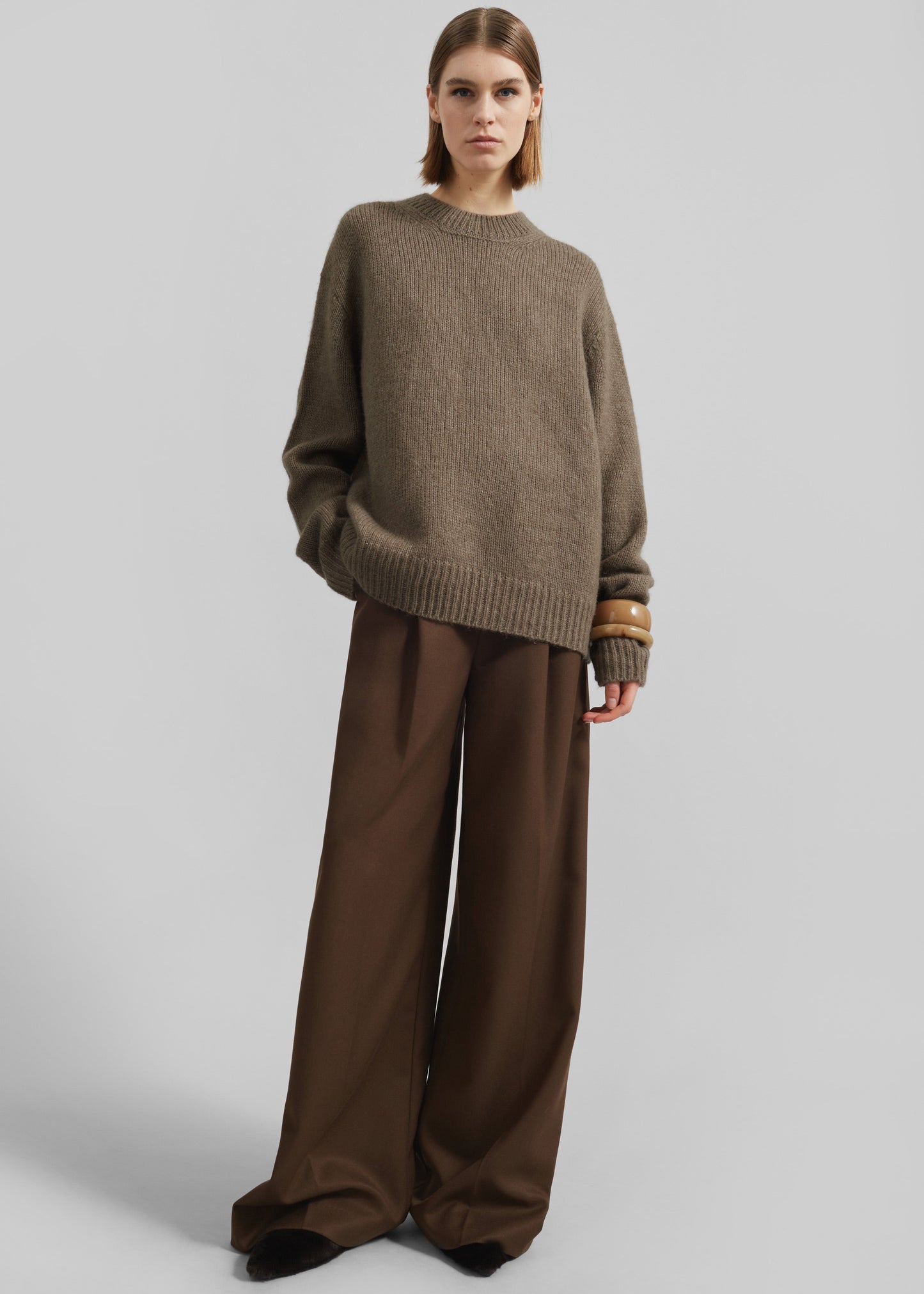 Eidra Crewneck Sweater - Taupe