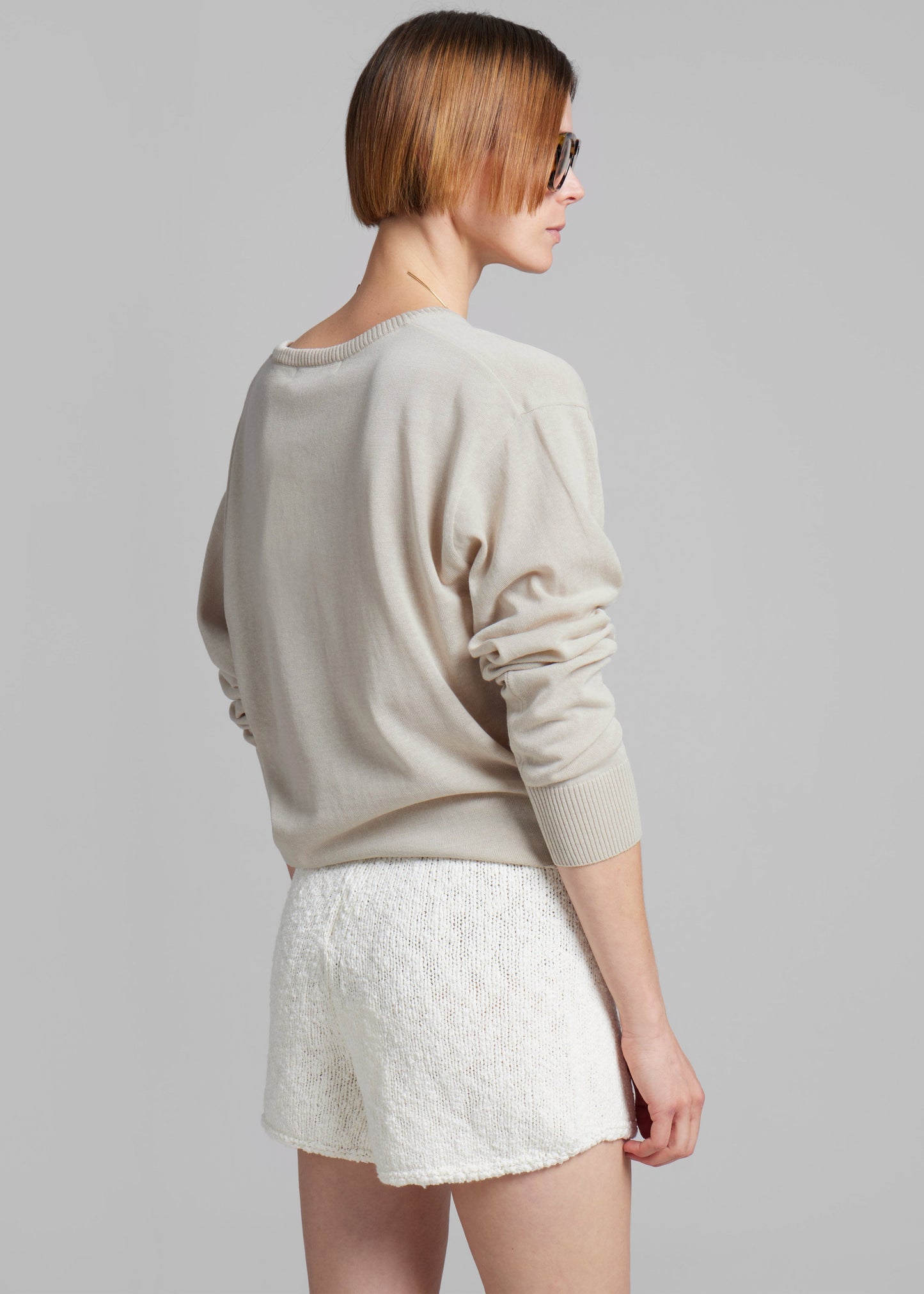 Eliora V Neck Sweater - Beige