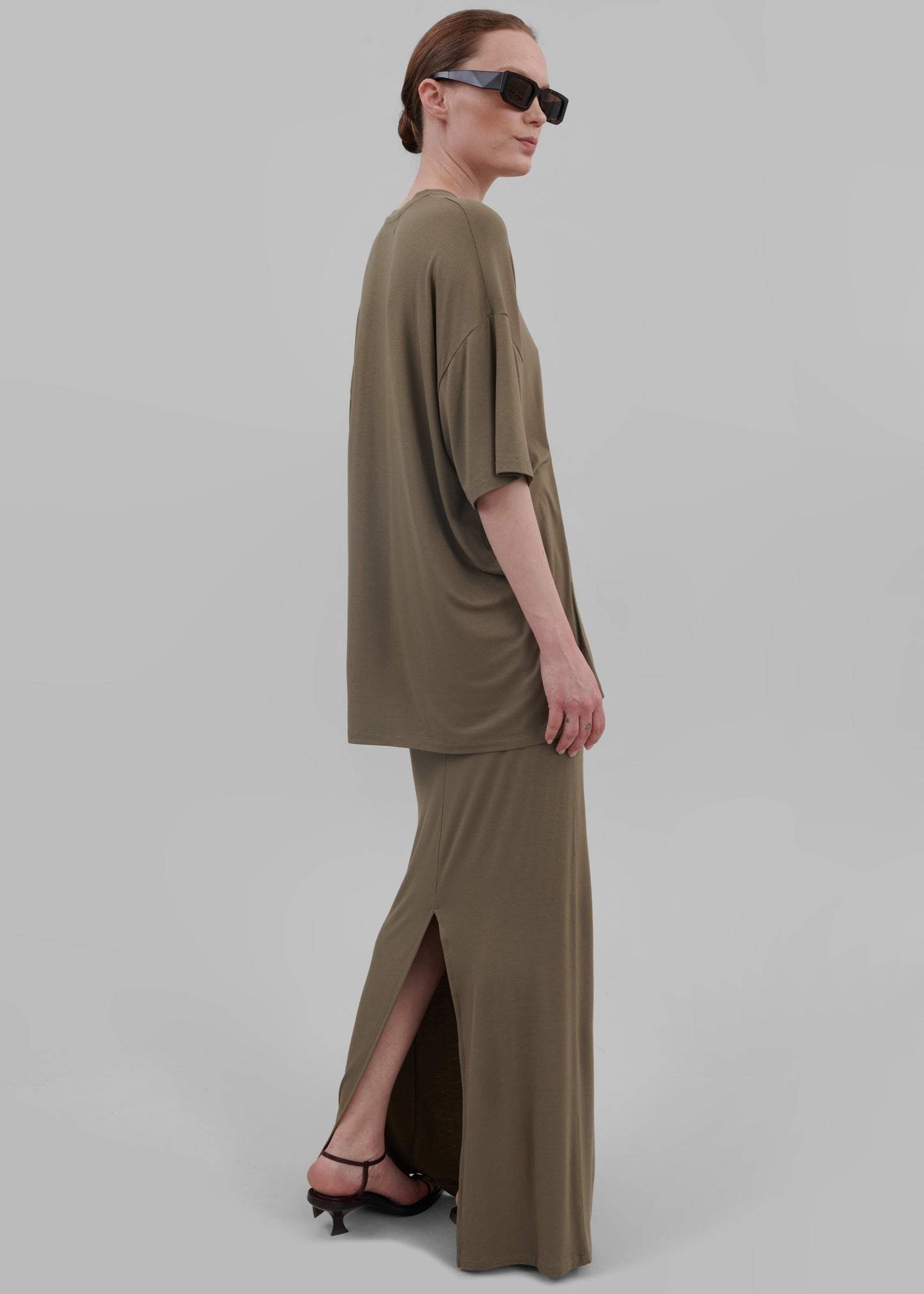 Ella Maxi Skirt - Khaki Brown