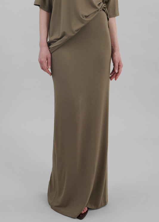 Ella Maxi Skirt - Khaki Brown