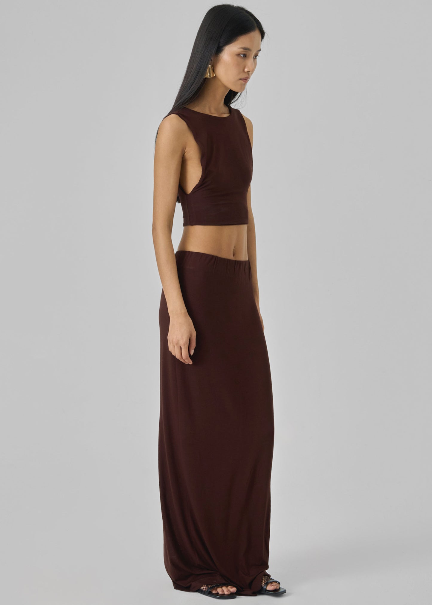 Evangeline Maxi Skirt - Brown