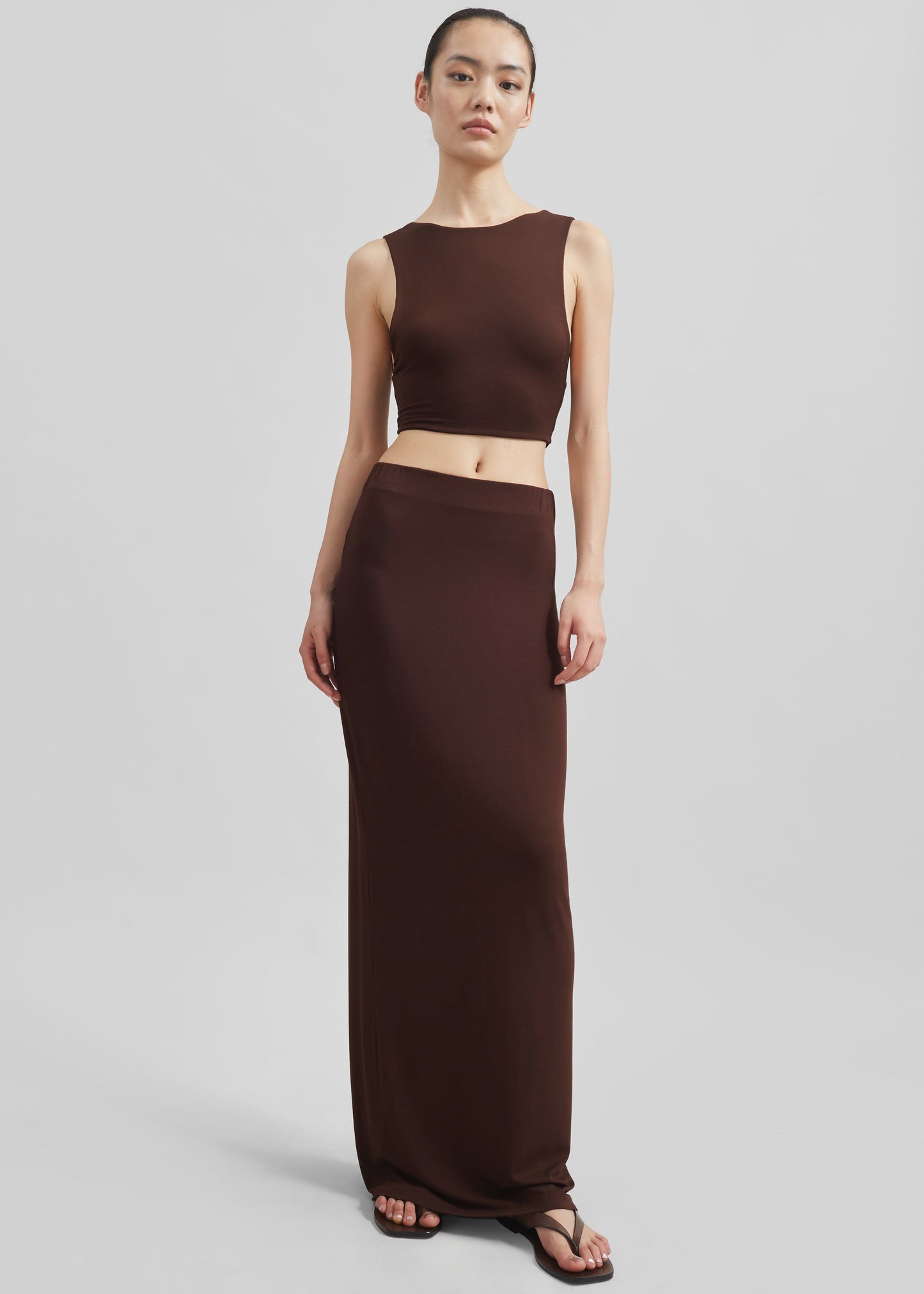 Evangeline Maxi Skirt - Brown