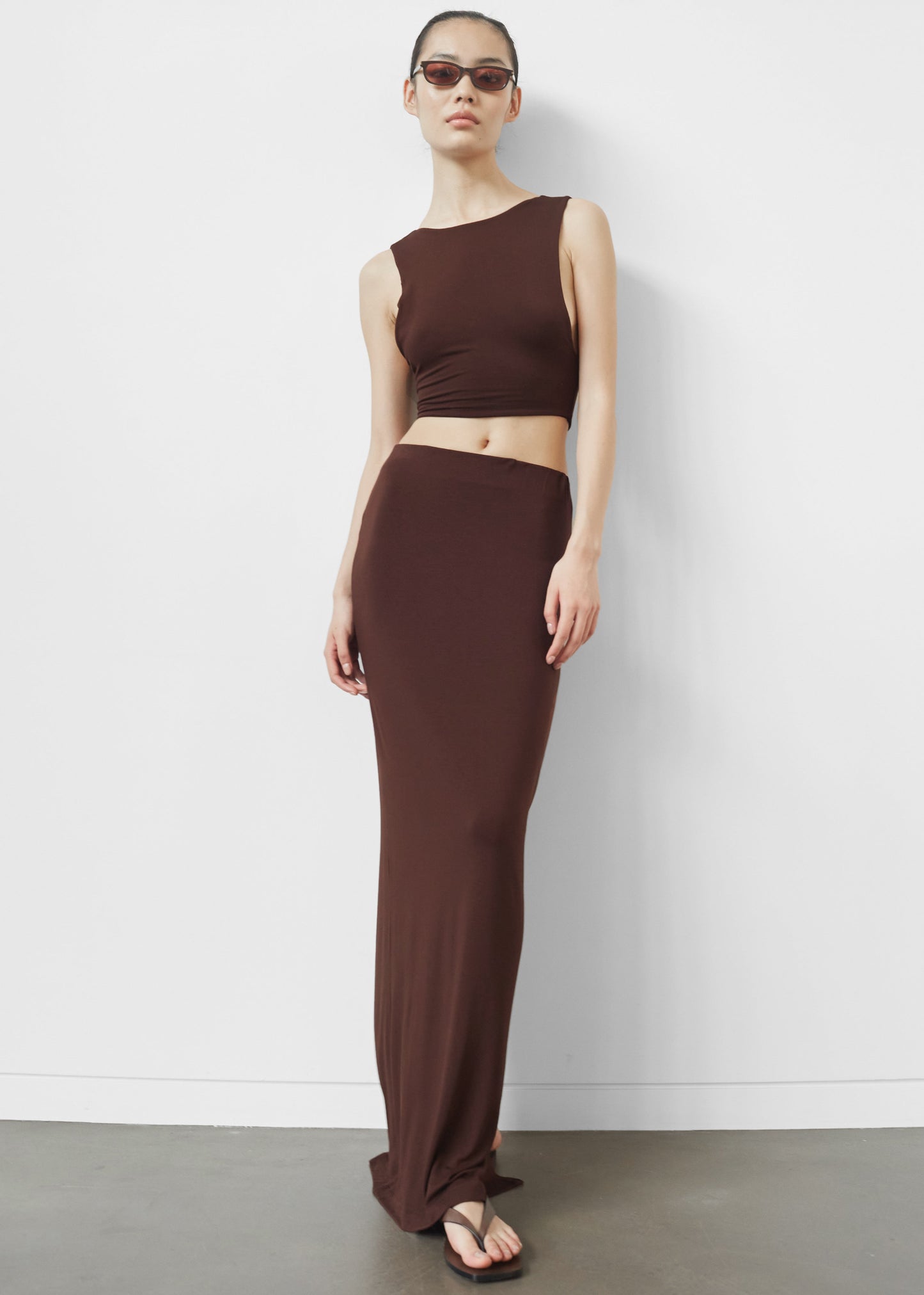 Evangeline Maxi Skirt - Brown