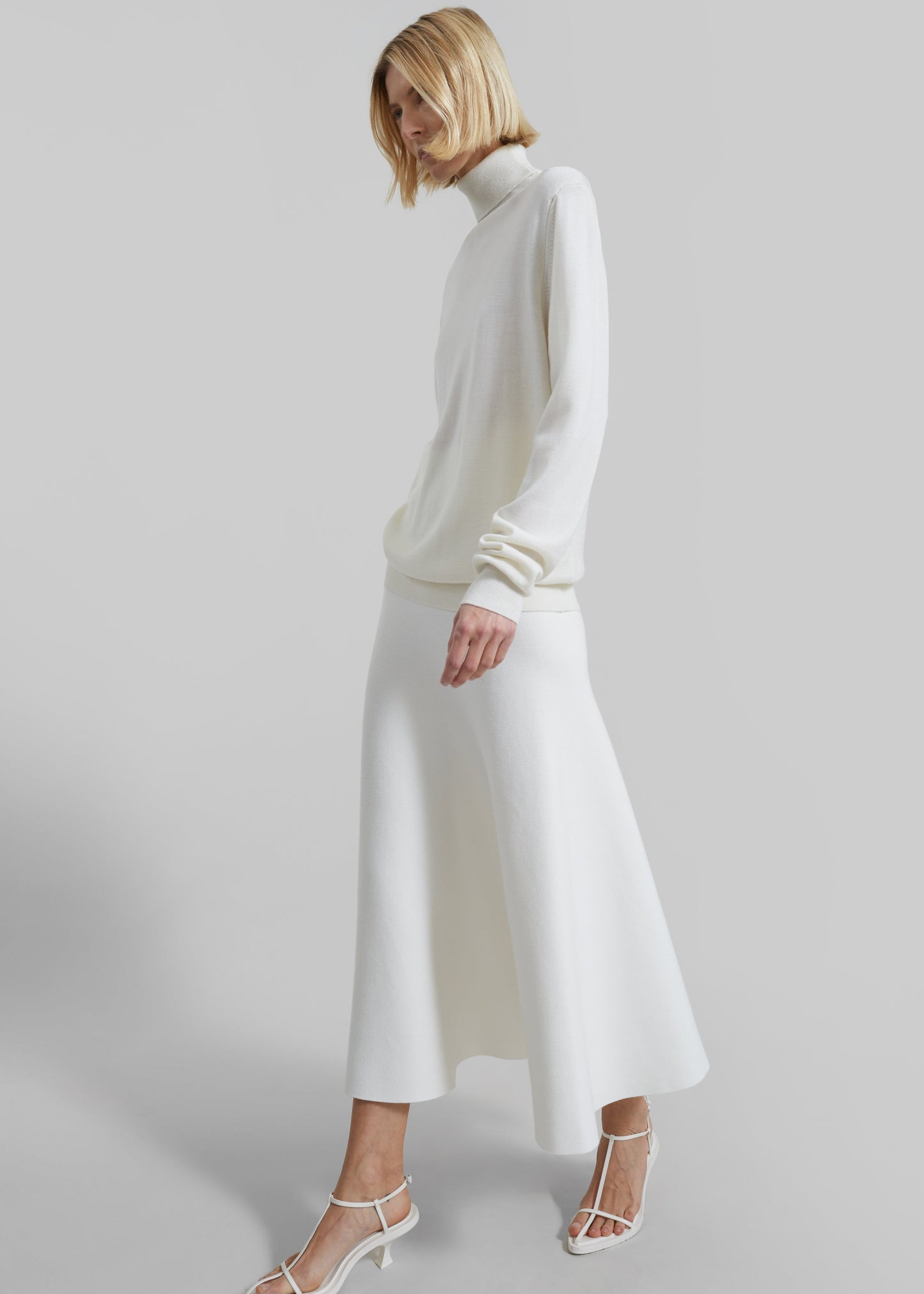 Eve Thin Turtleneck Sweater - Ivory