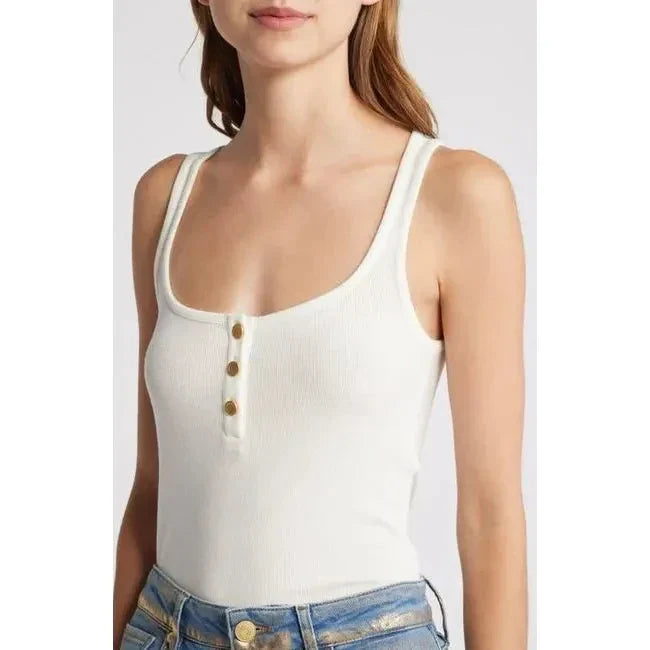 RIB SCOOP BUTTON NECK