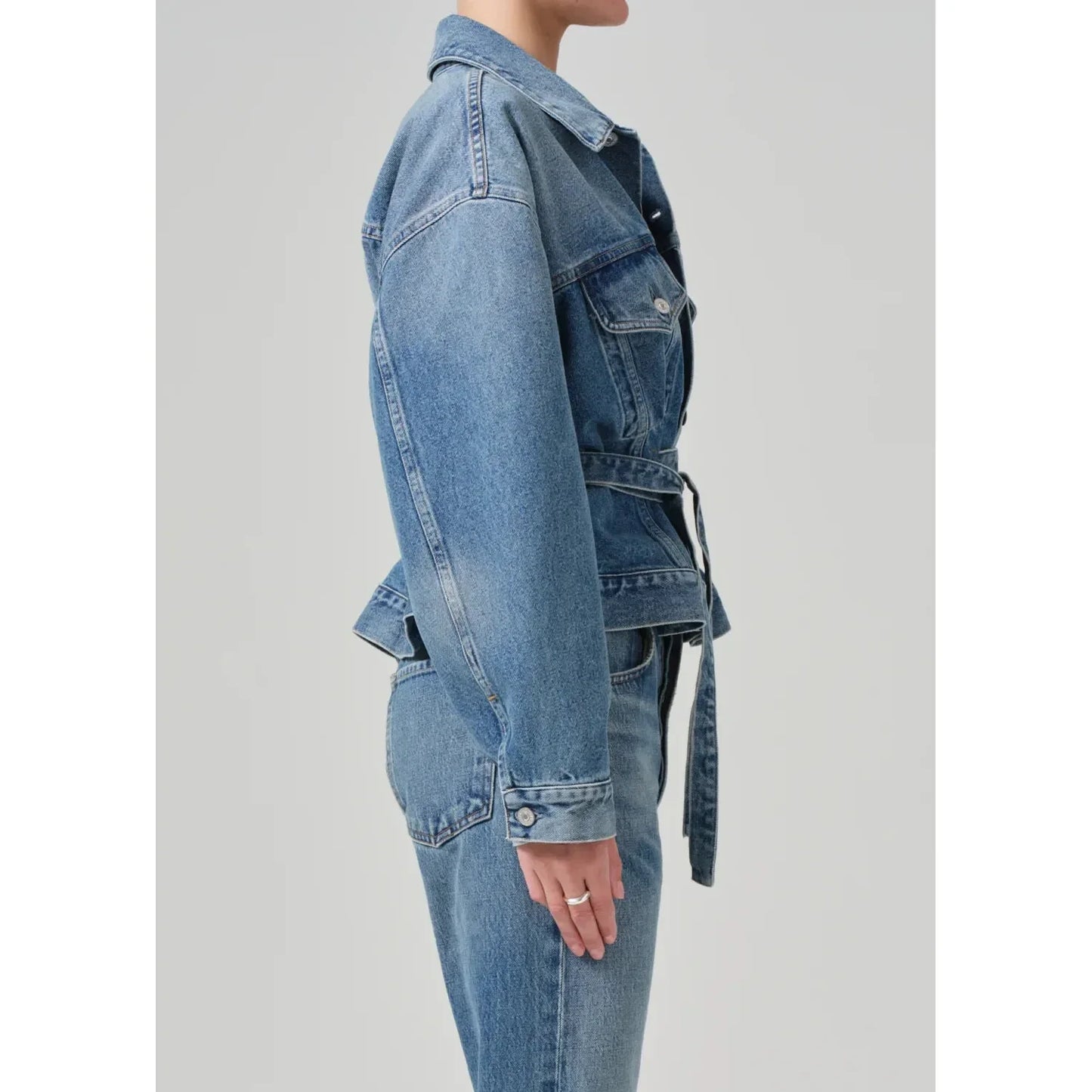 LEELA BELTED DENIM JACKET