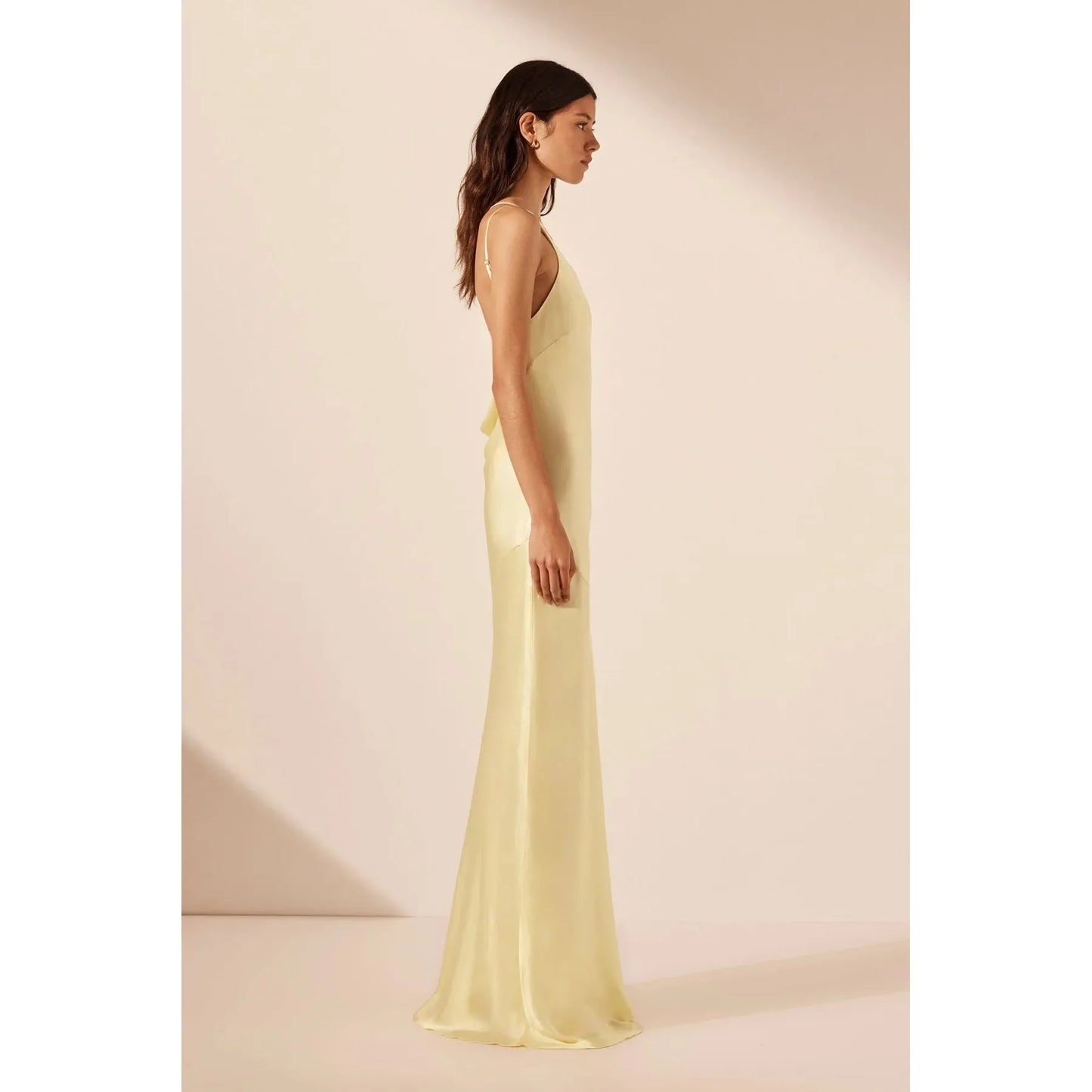 ONE SHOULDER COWL BACK MAXI DRESS