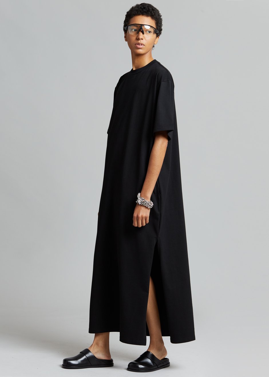 Lou Oversized Tee Dress - Black