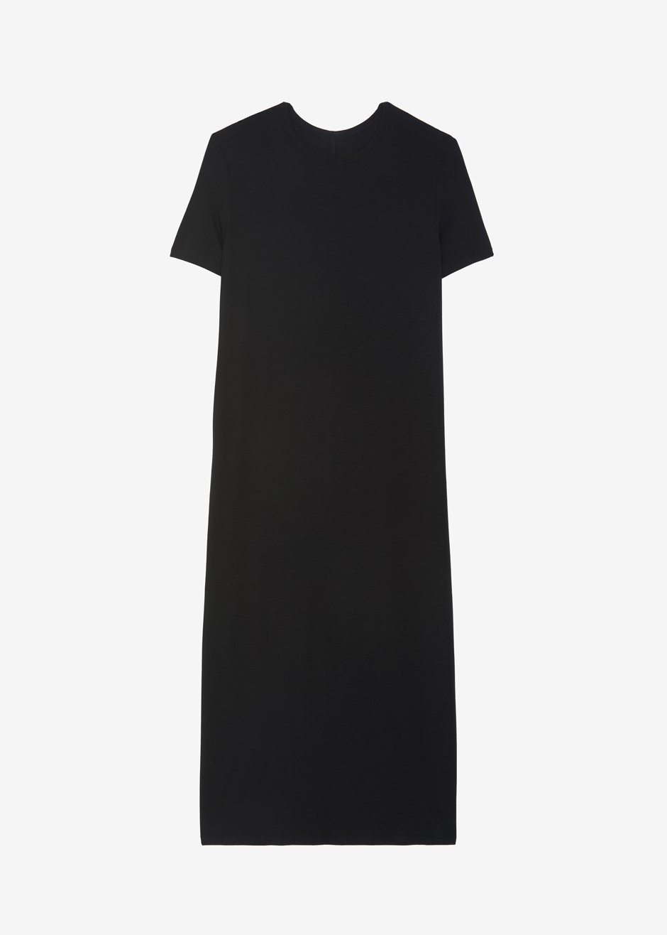 Lou Oversized Tee Dress - Black