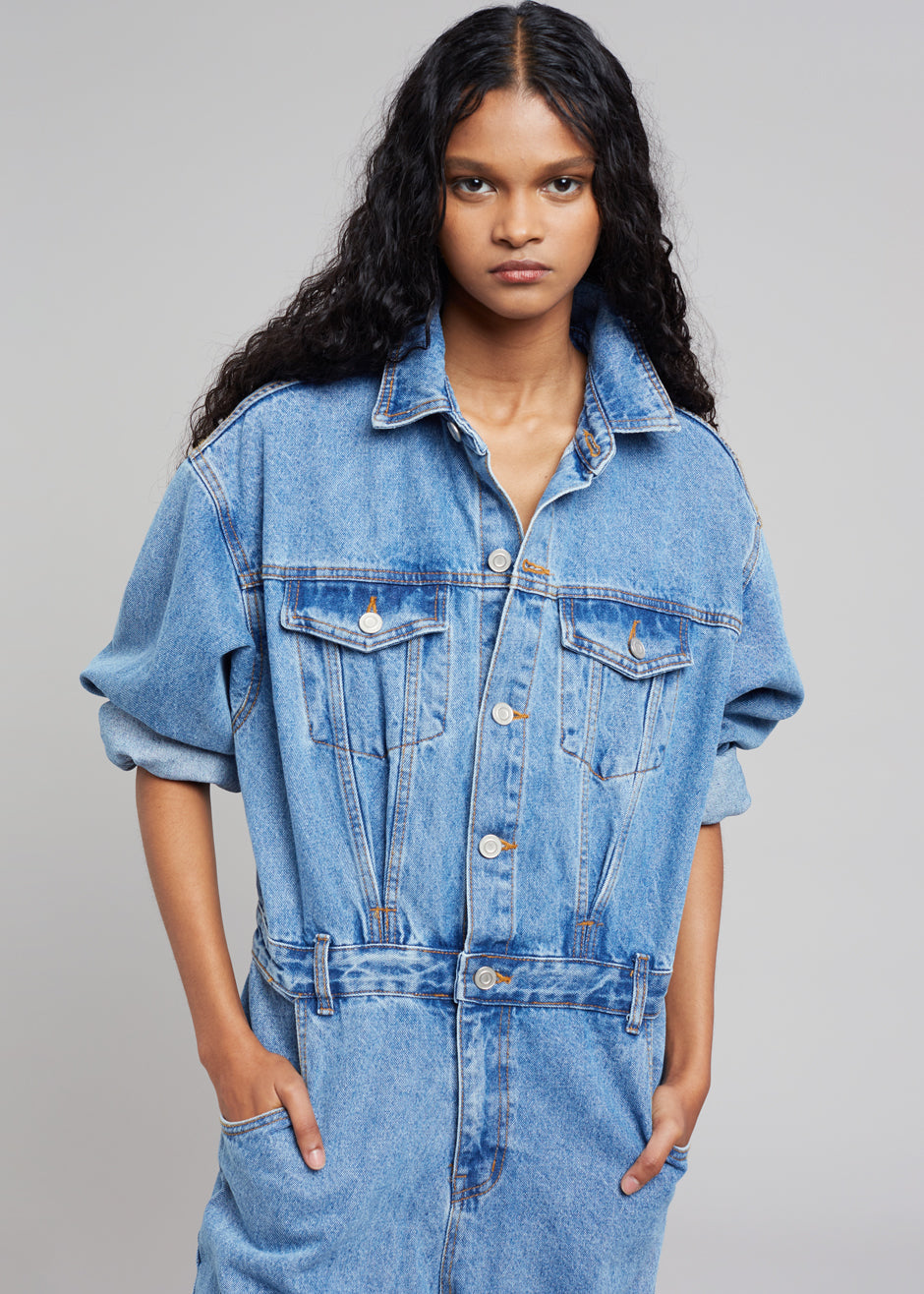 Jas Denim Jumpsuit - Dark Indigo