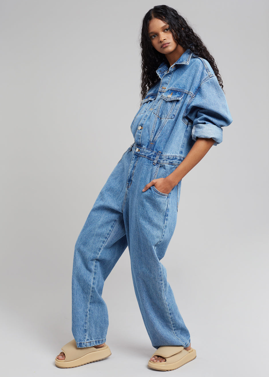 Jas Denim Jumpsuit - Dark Indigo