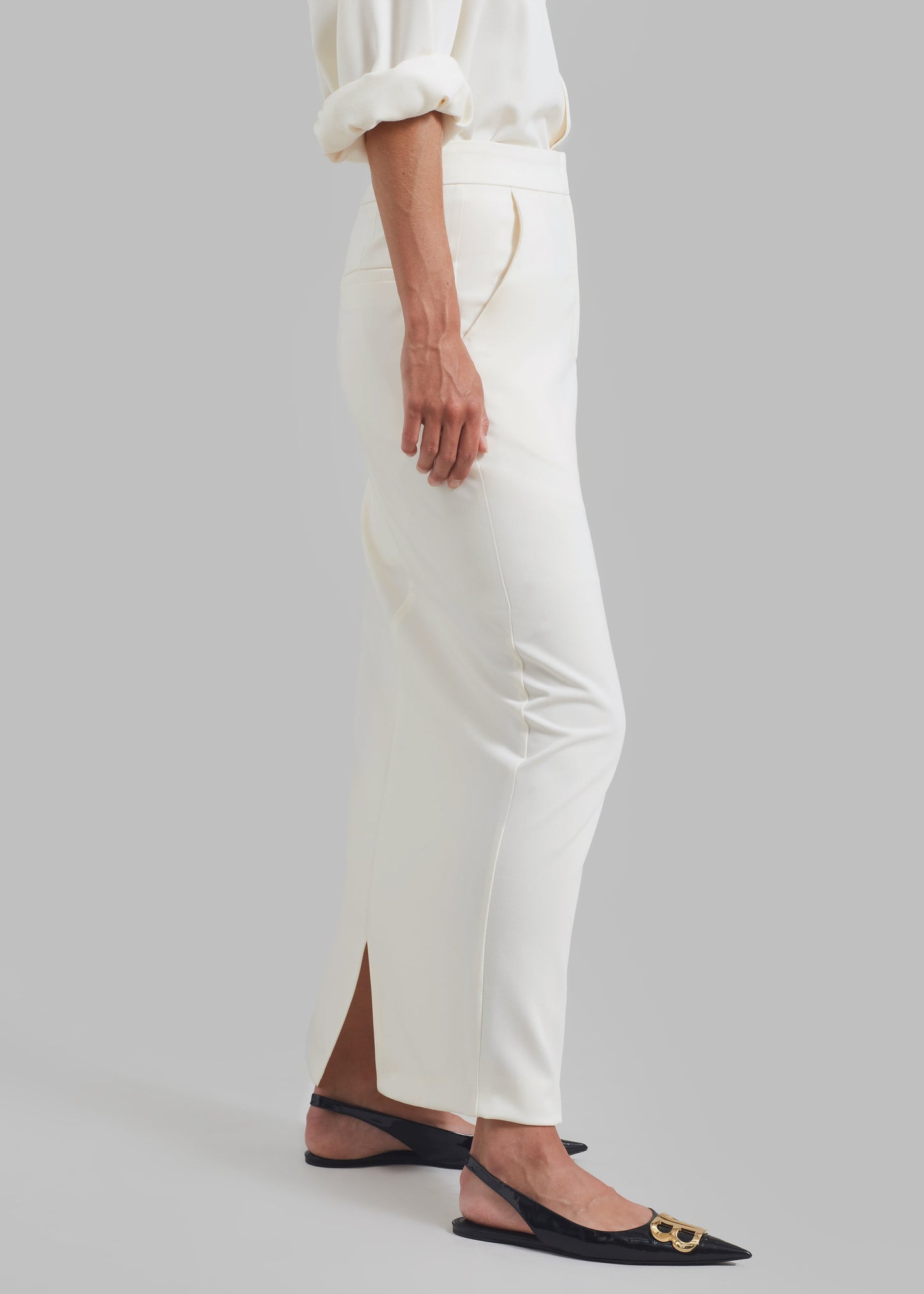 Hollis Back Slit Skirt - Ivory