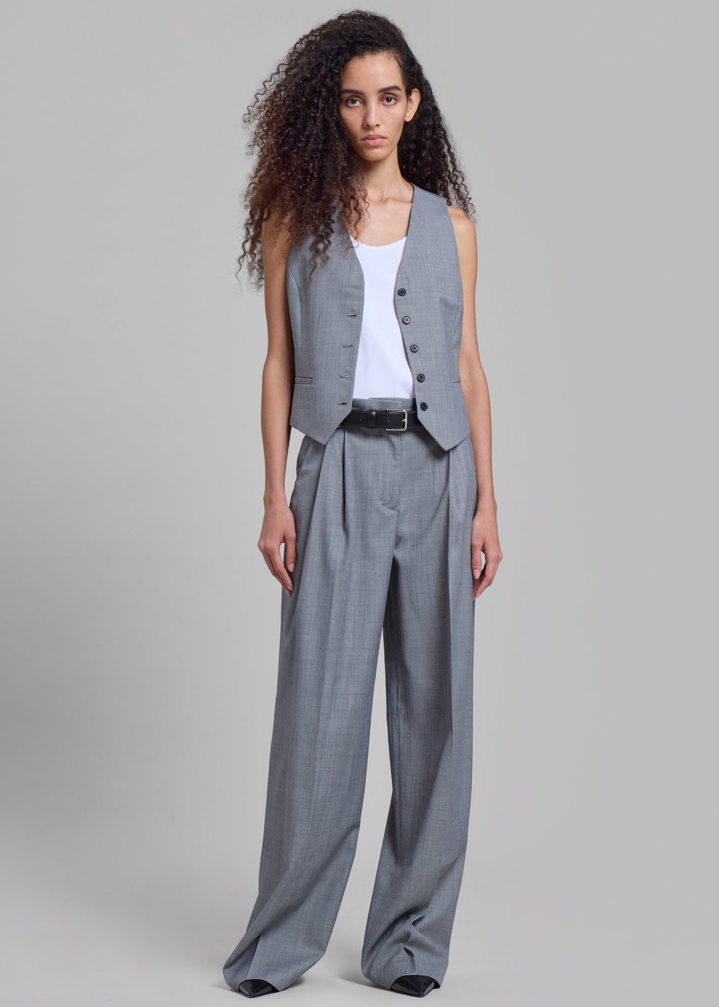 Jorae Pleated Trousers - Grey