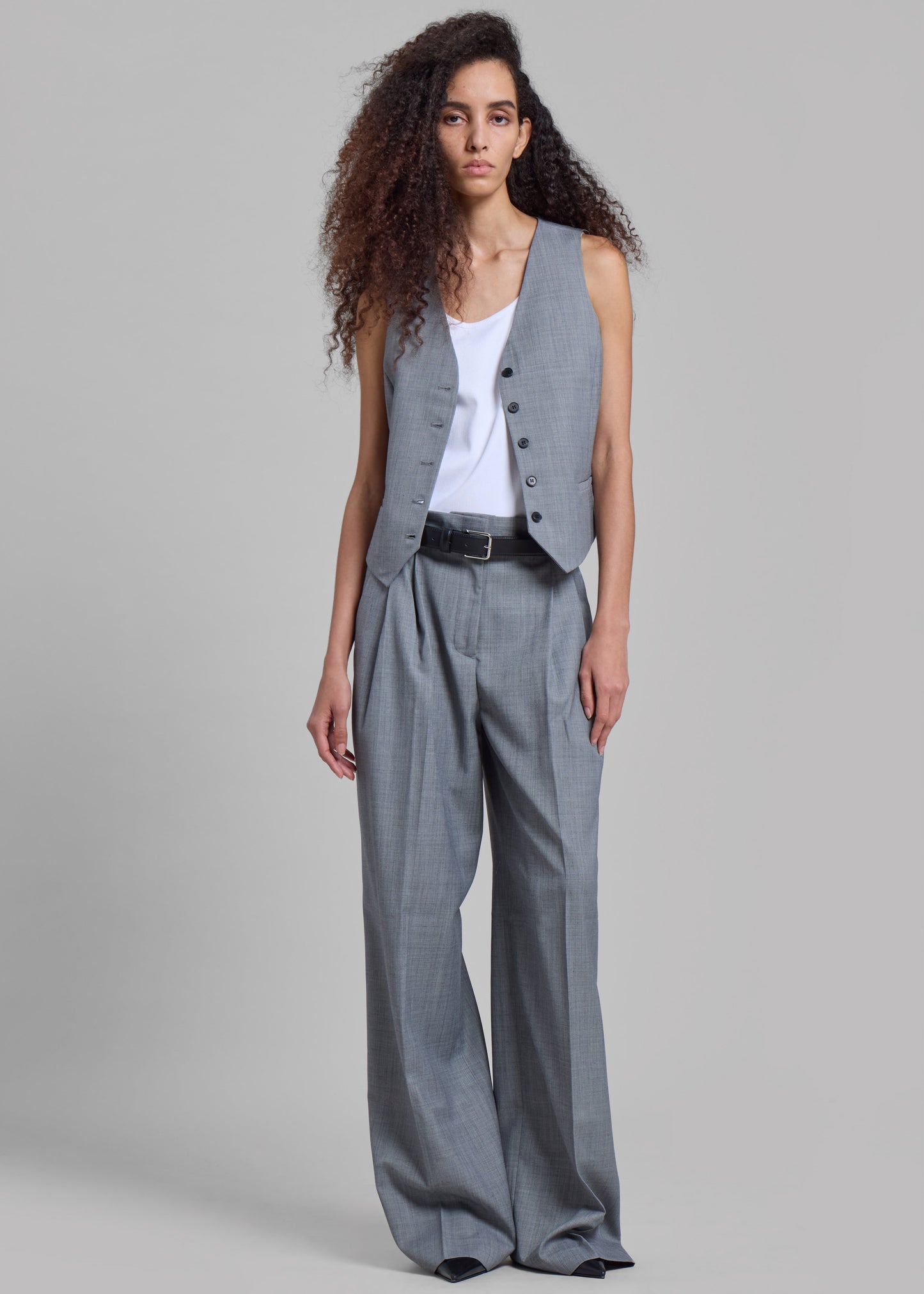 Jorae Pleated Trousers - Grey