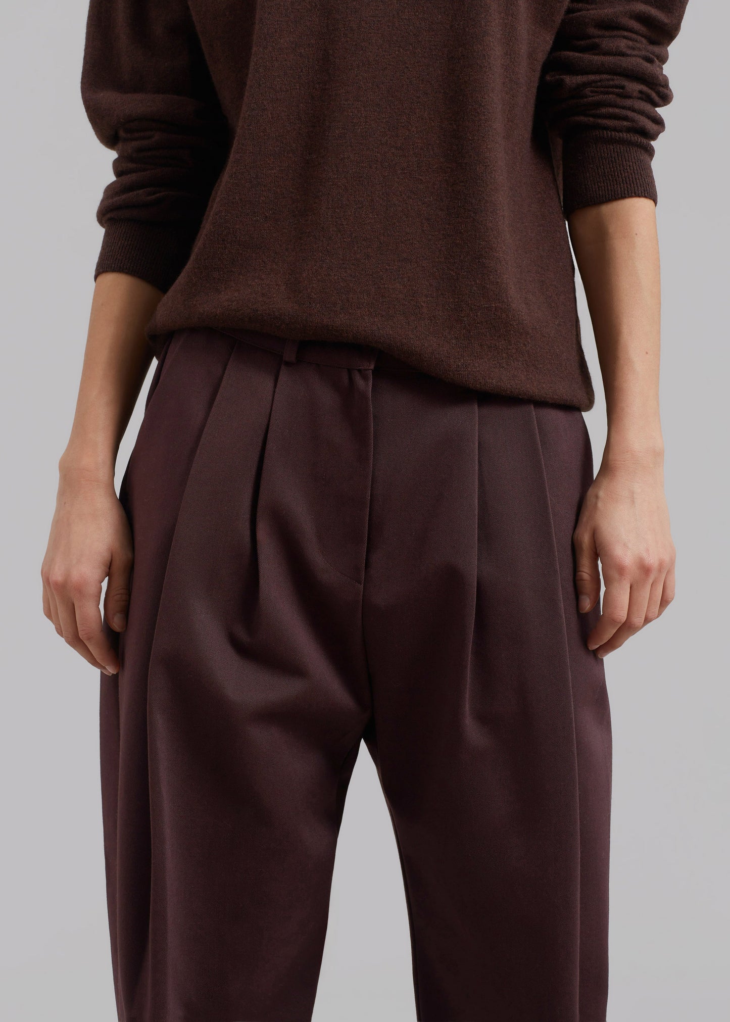 Jordyn Pintuck Pants - Brown