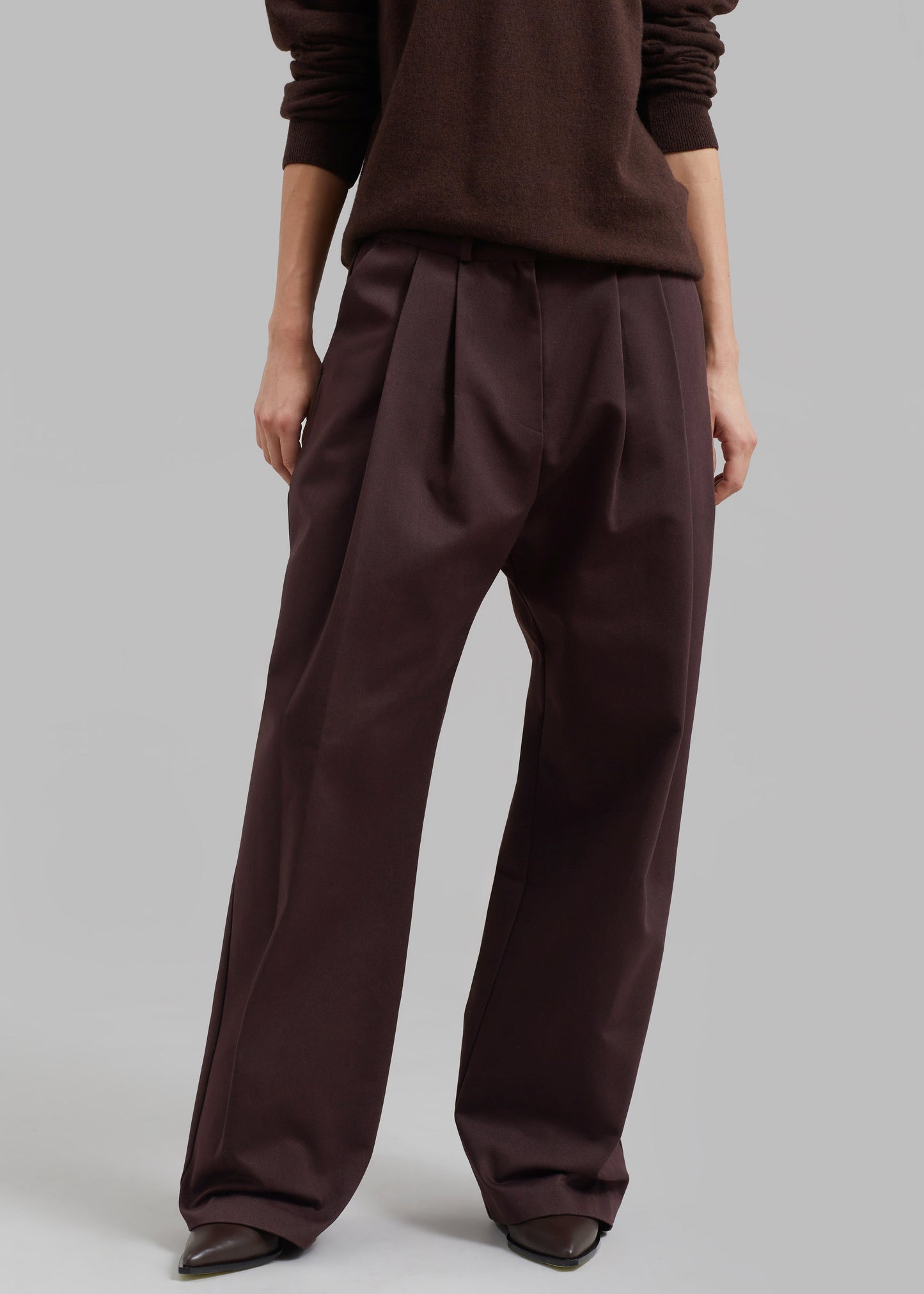 Jordyn Pintuck Pants - Brown