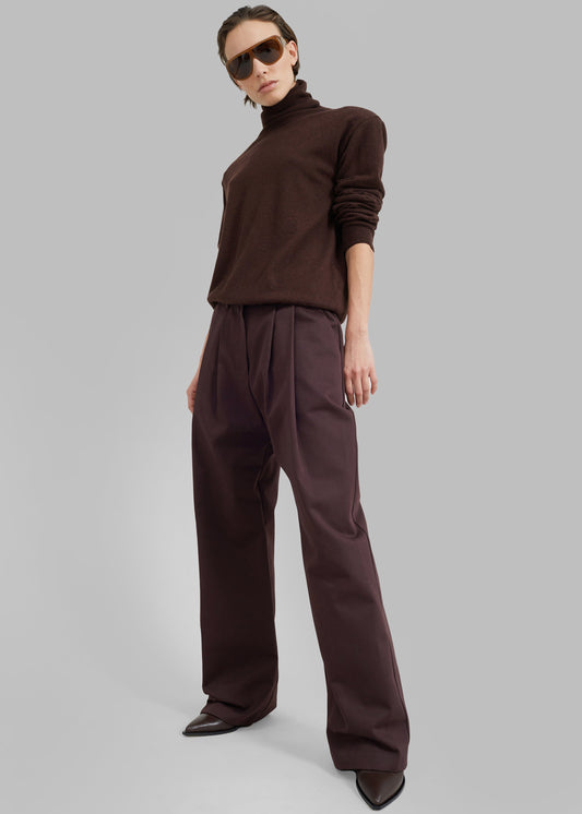 Jordyn Pintuck Pants - Brown