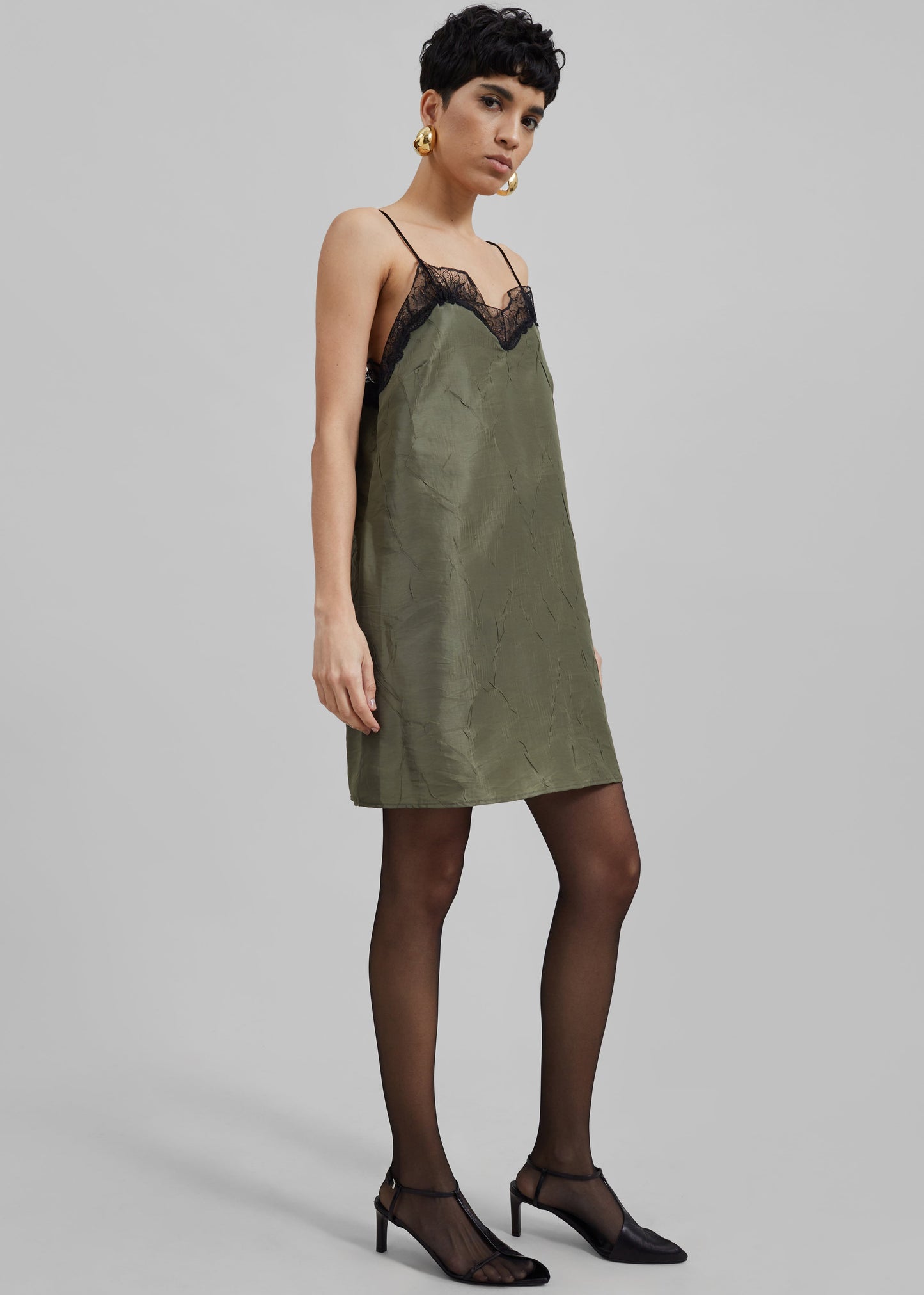 Julia Slip Dress - Khaki