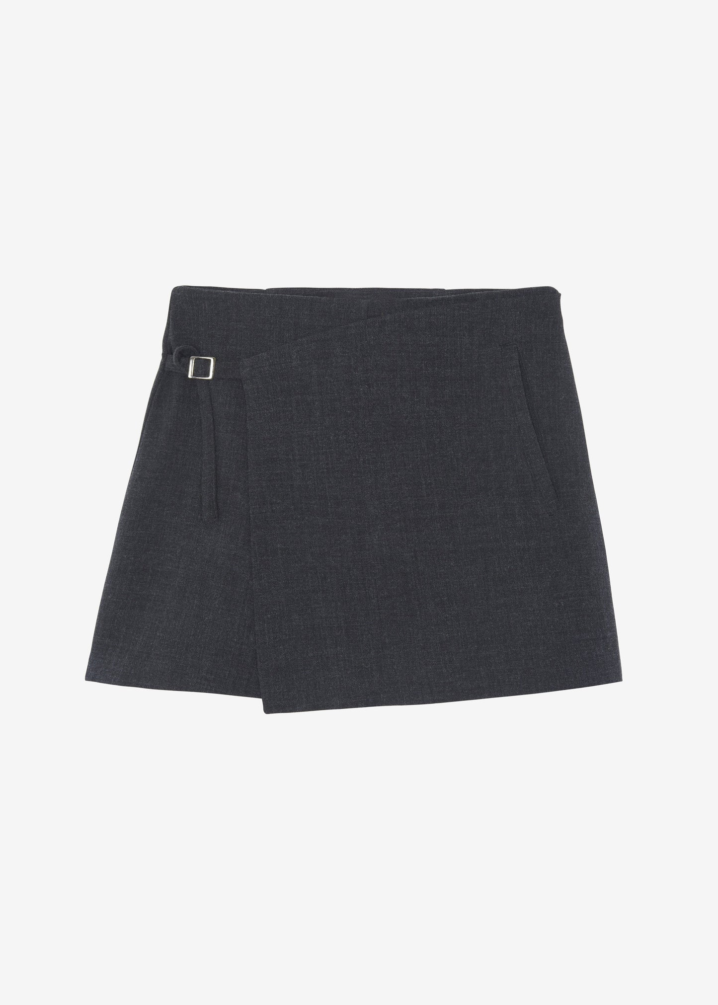 Julie Wrap Mini Skort - Charcoal