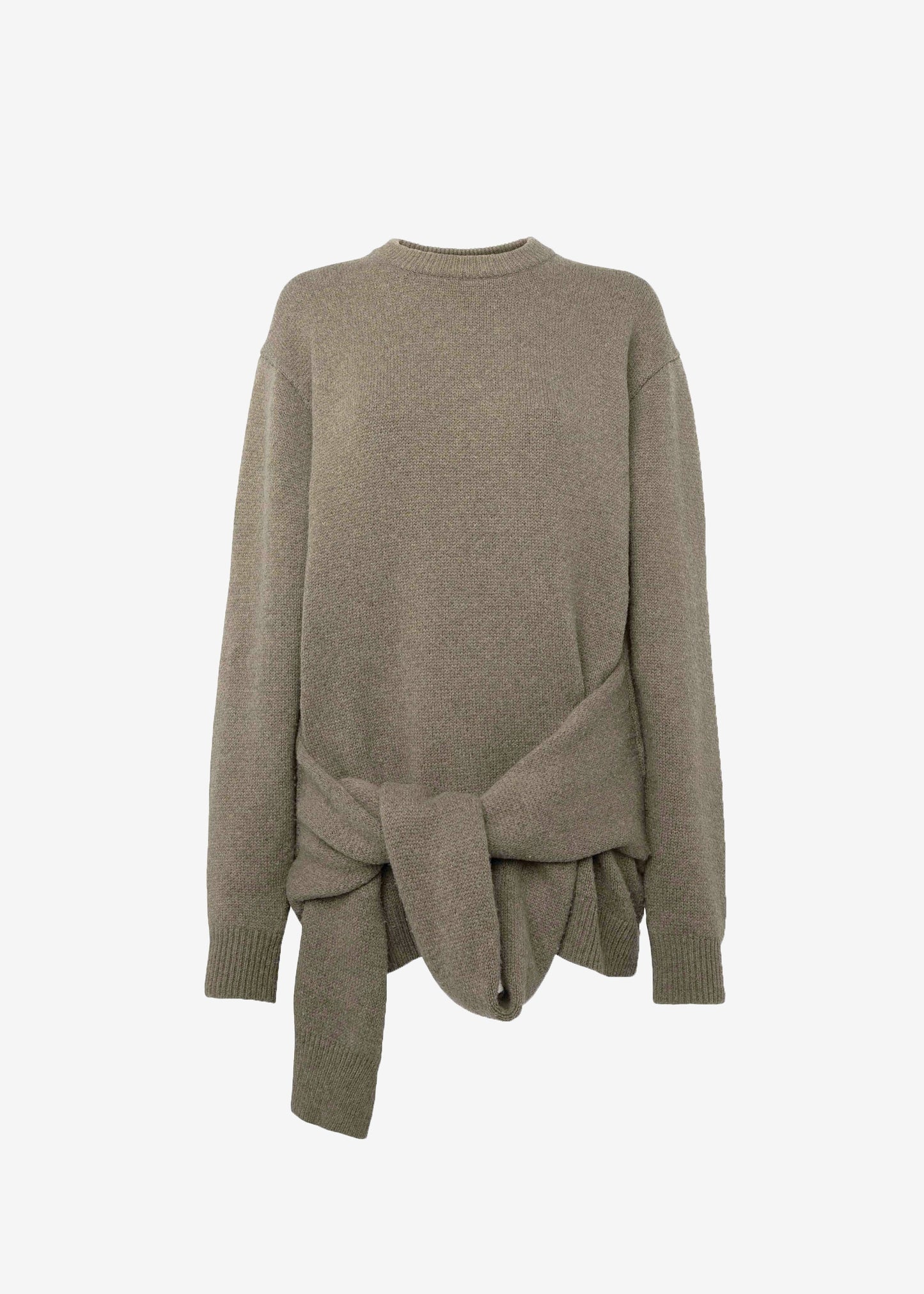 JW Anderson Draped Tie Front Jumper - Khaki