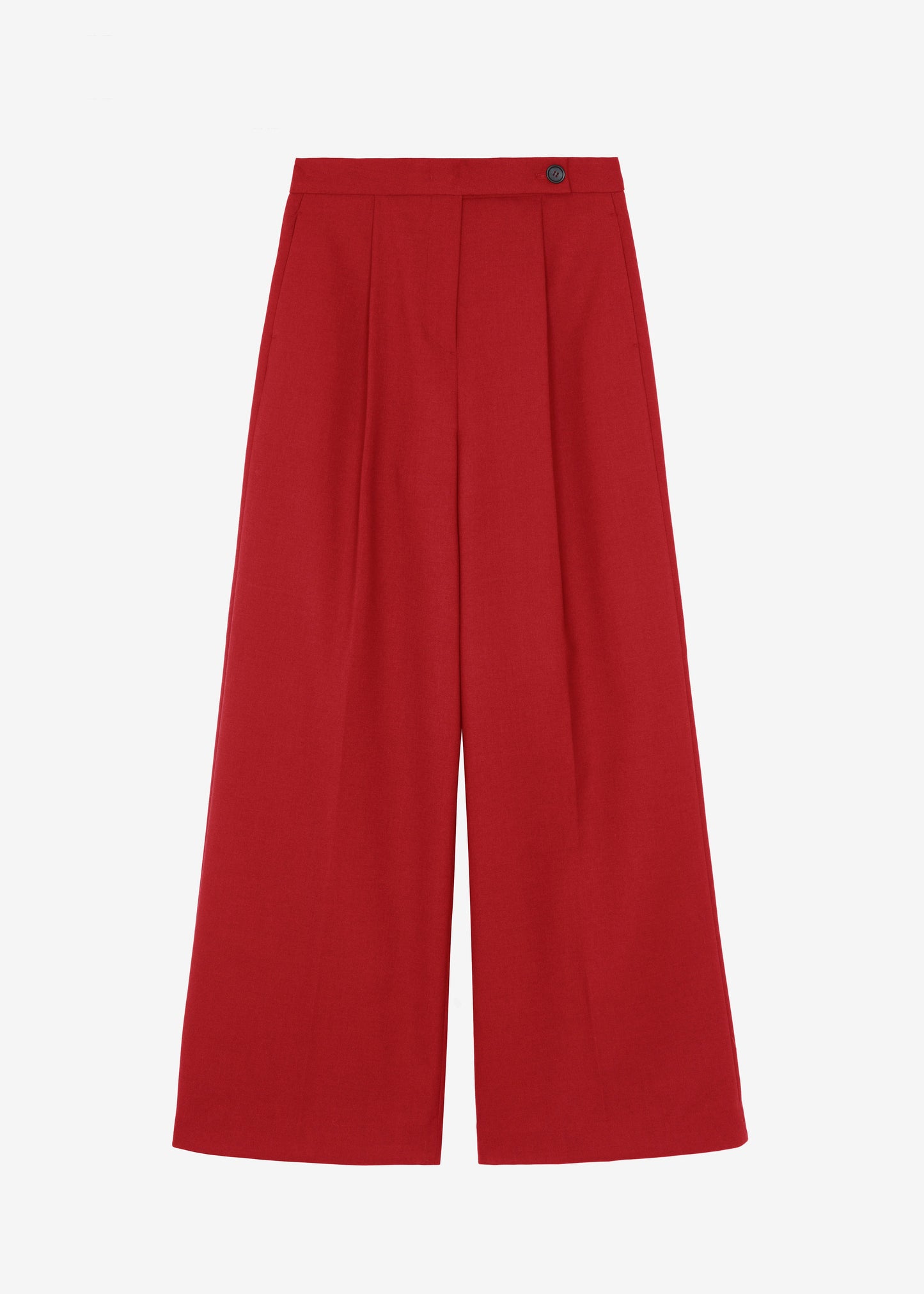 Kamila Wide Leg Trousers - Red