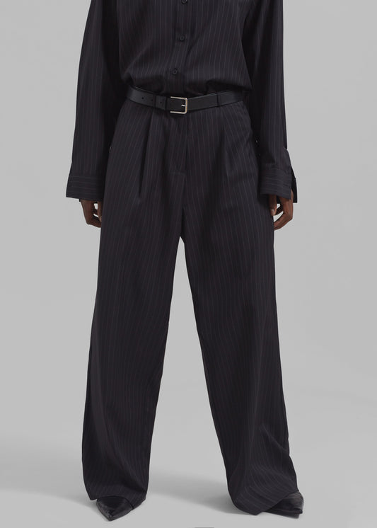 Kerry Trousers - Black Pinstripe