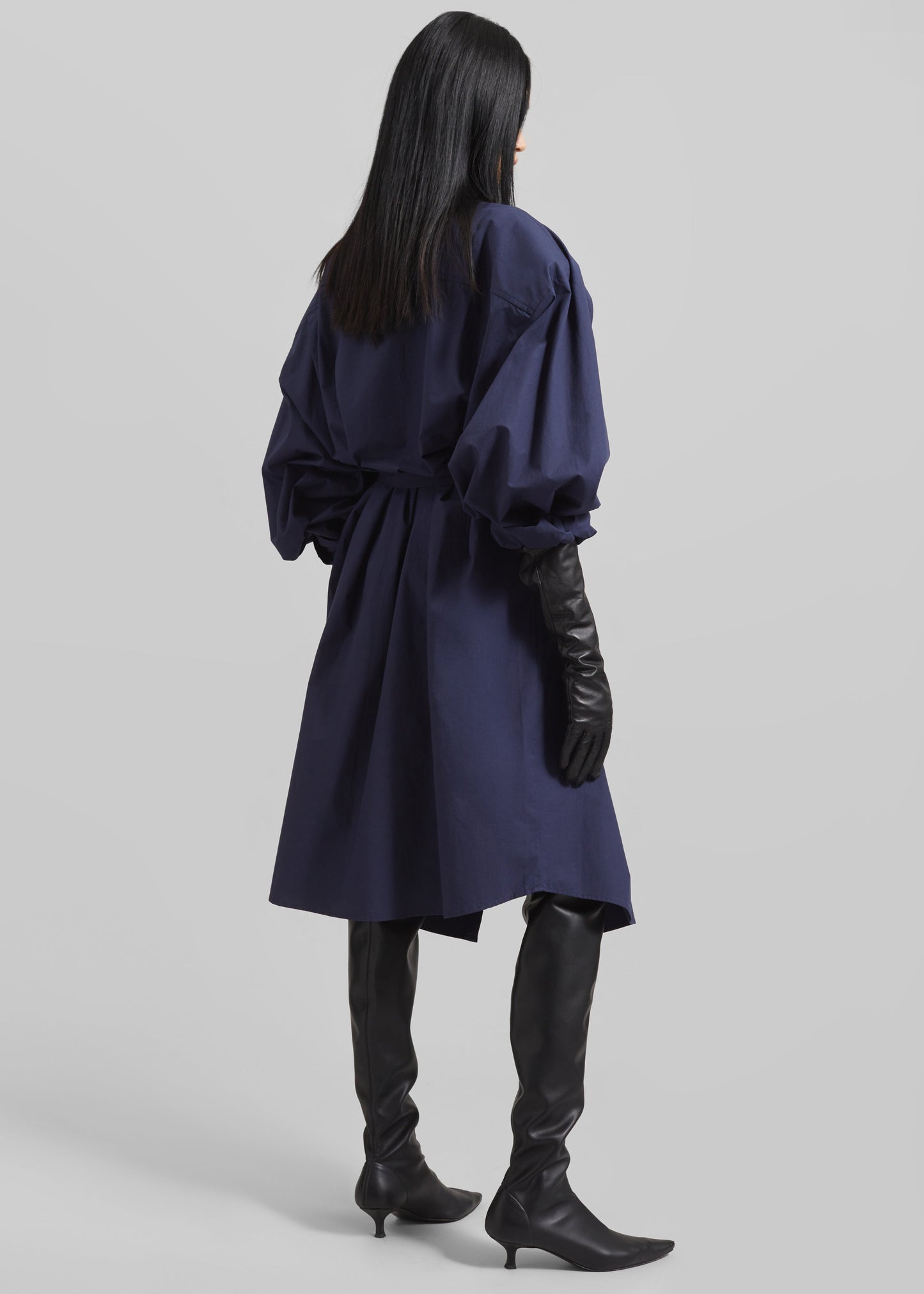 Korben Oversized Shirt Dress - Navy