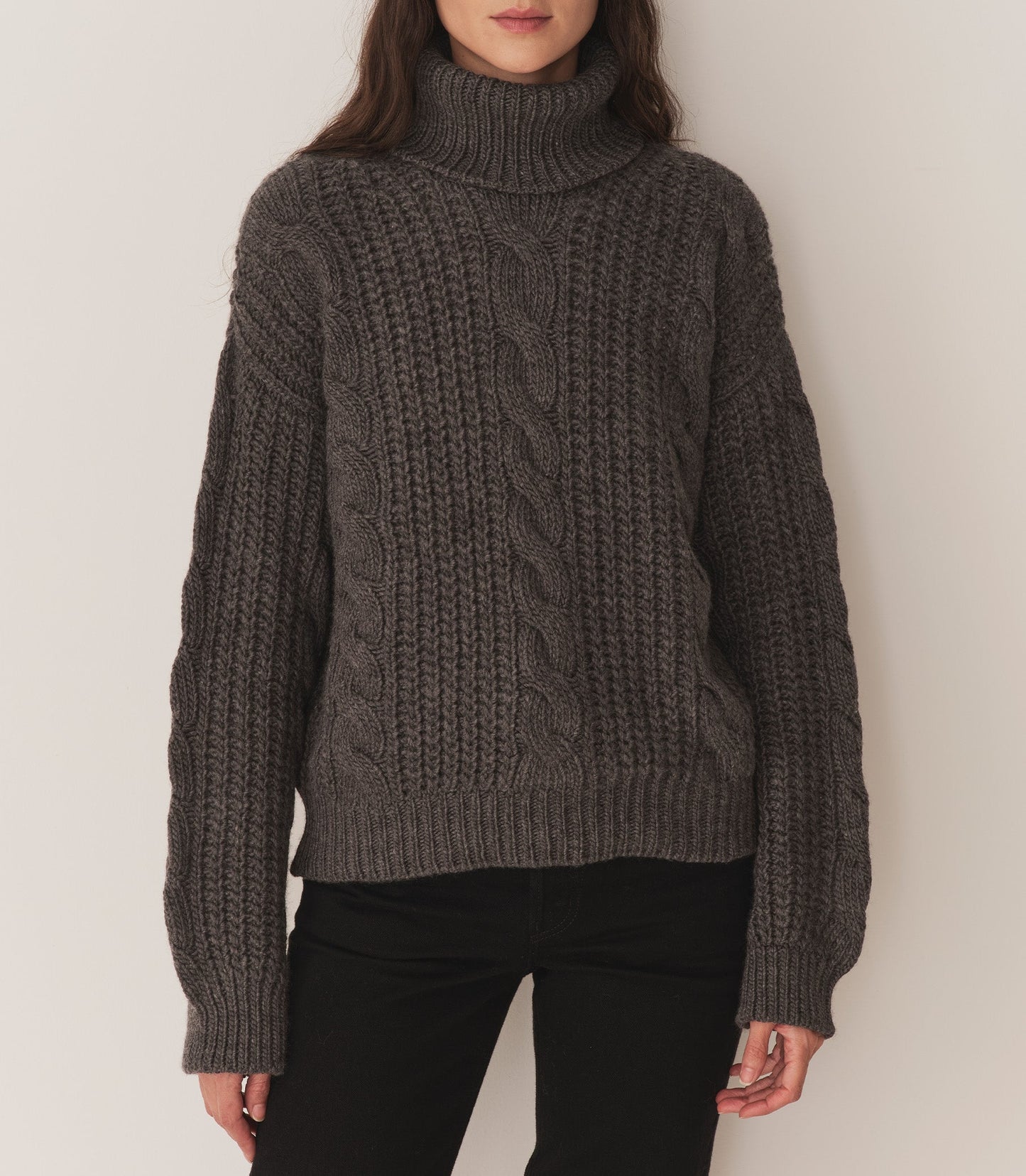 LEIGHTON SWEATER -- DARK GREY