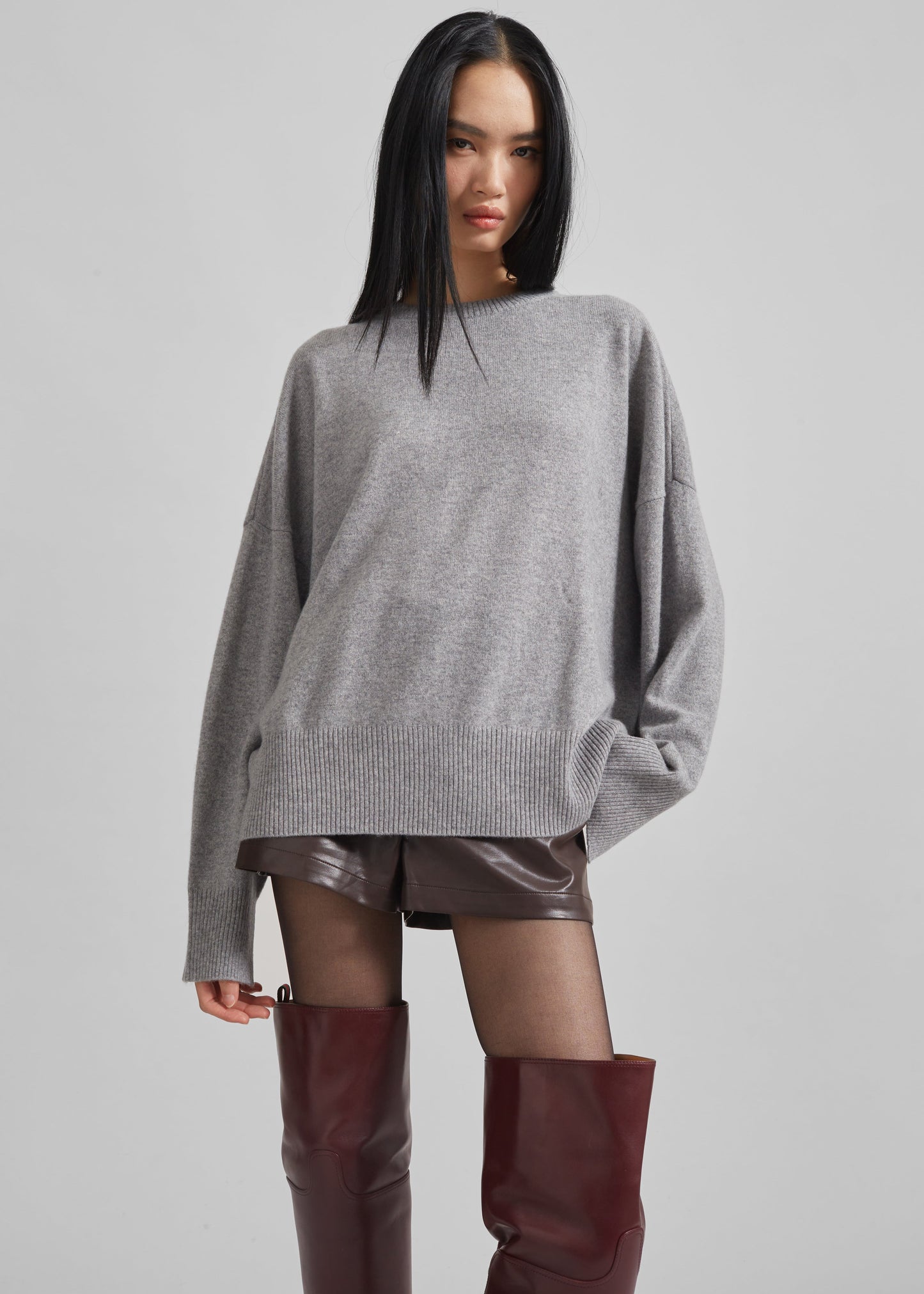 Loulou Studio Anaa Cashmere Sweater - Slate Grey