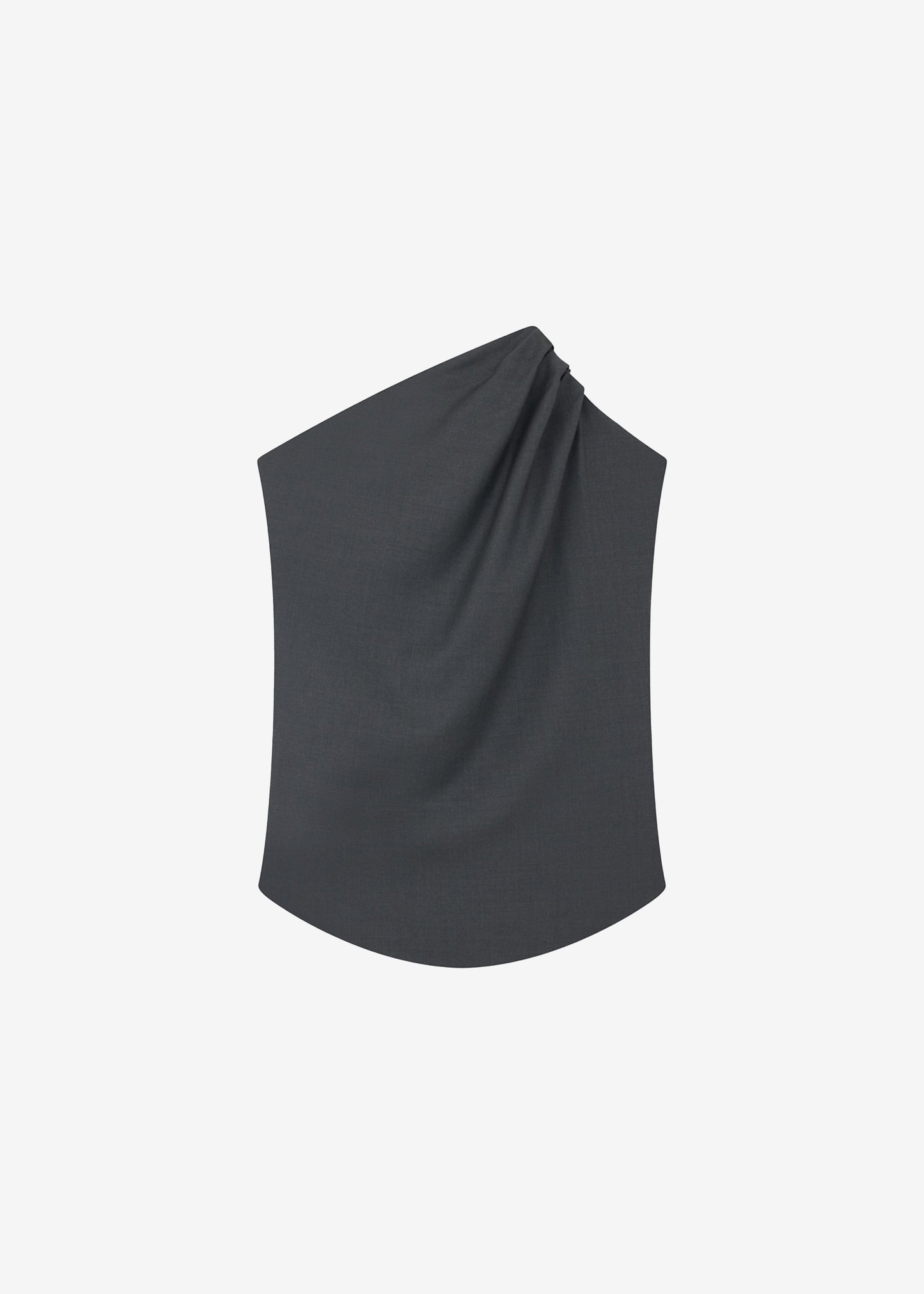 Loulou Studio Lyra Draped Sleeveless Blouse - Black Melange