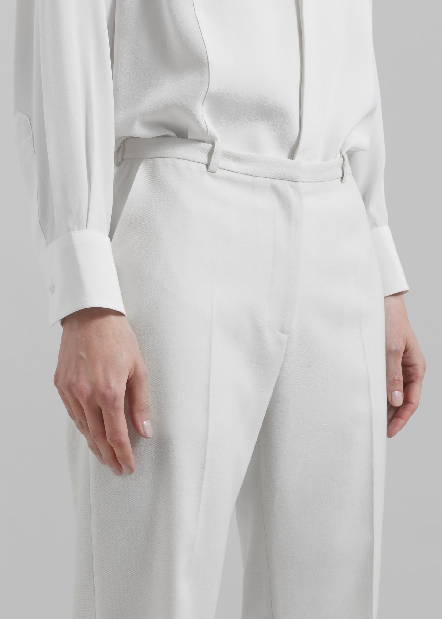 Lyra Flared Pants - White