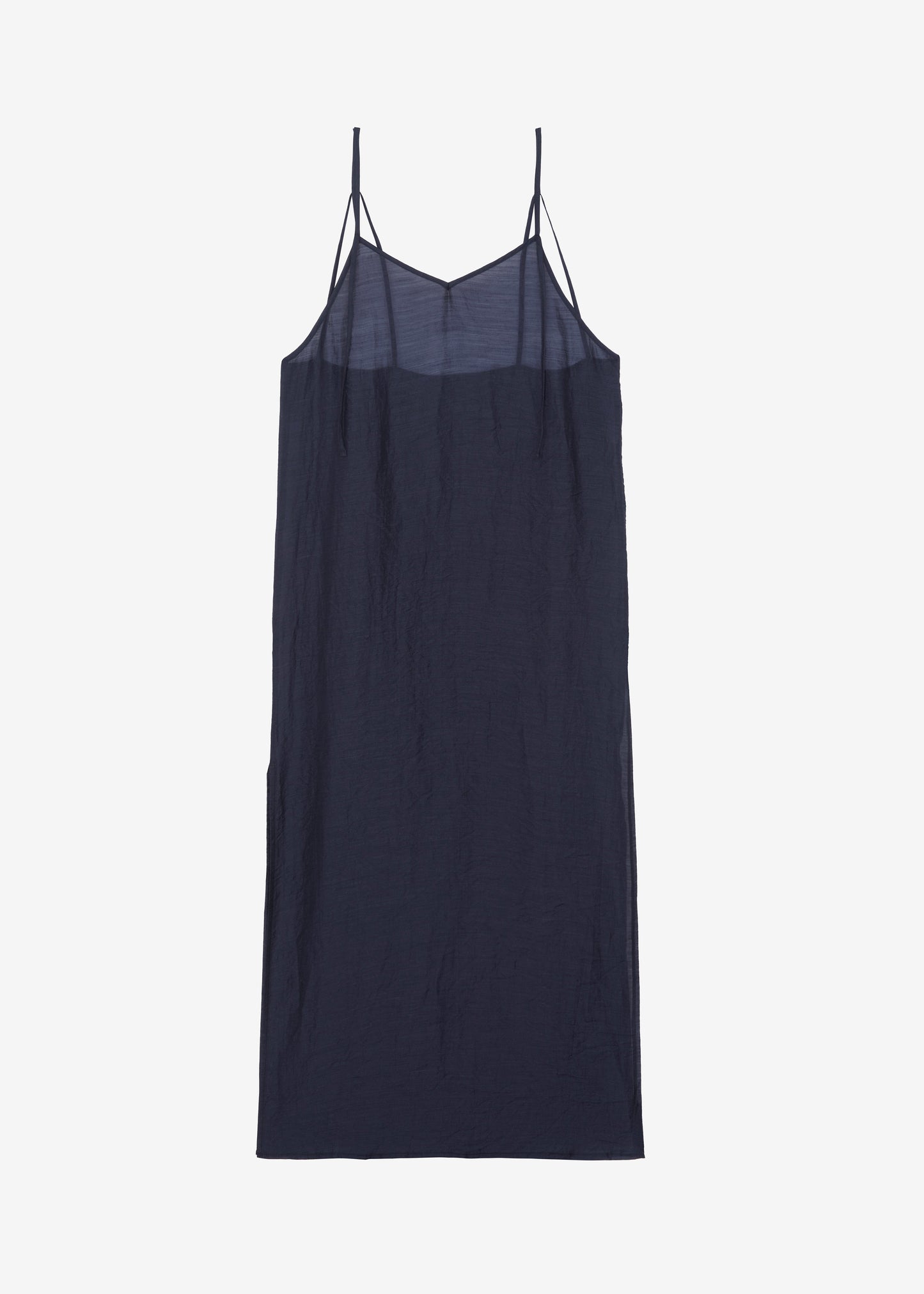 Madeline Sheer Midi Dress - Navy