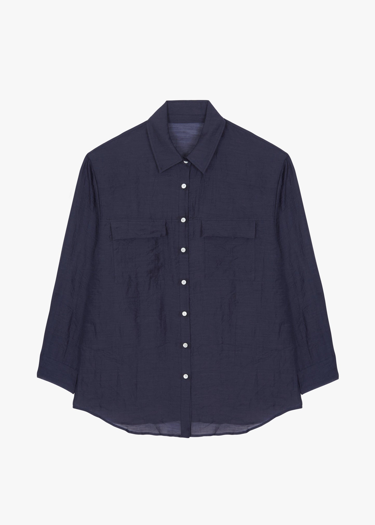 Madeline Sheer Shirt - Navy