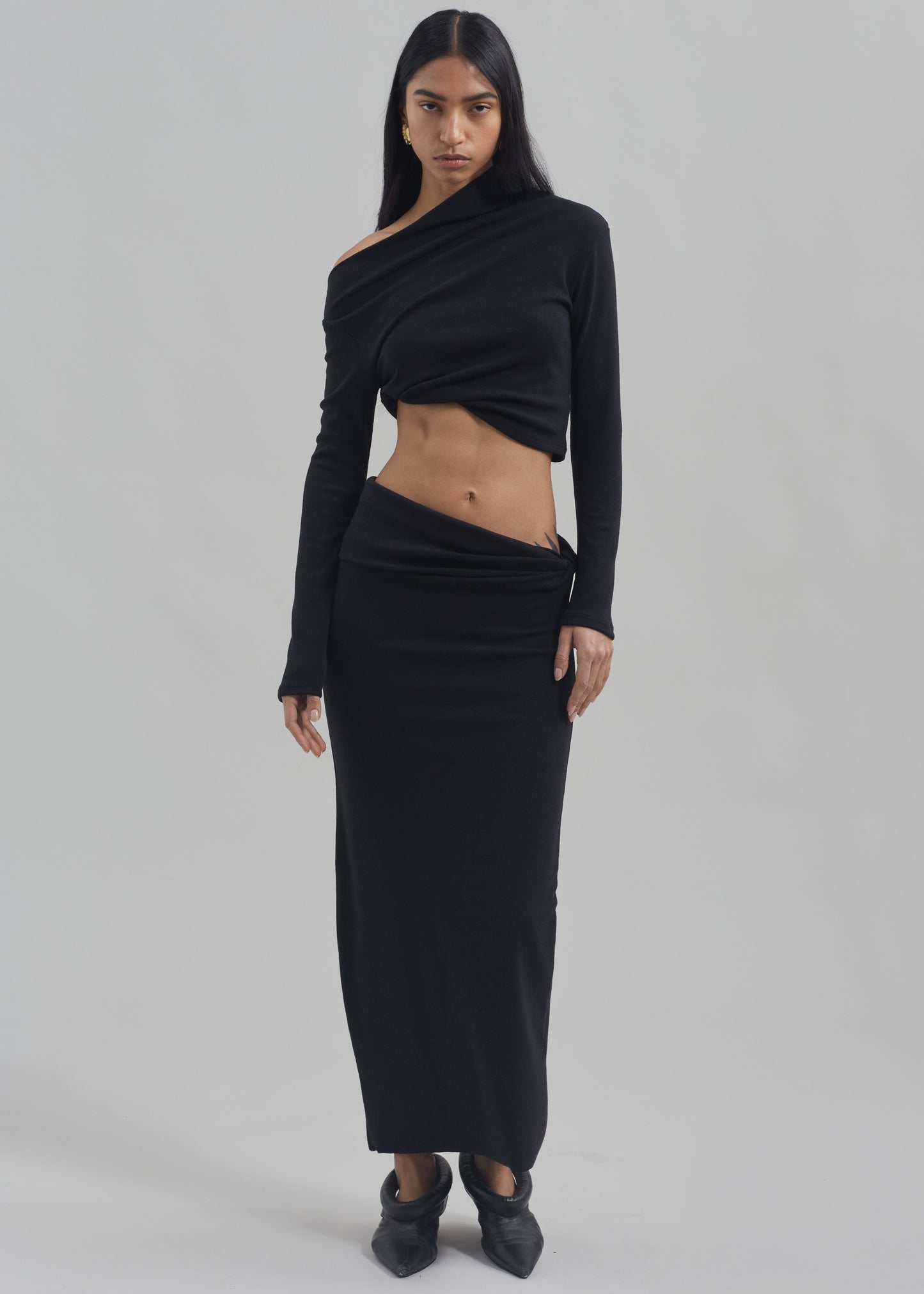 Margot Asymmetric Skirt - Black