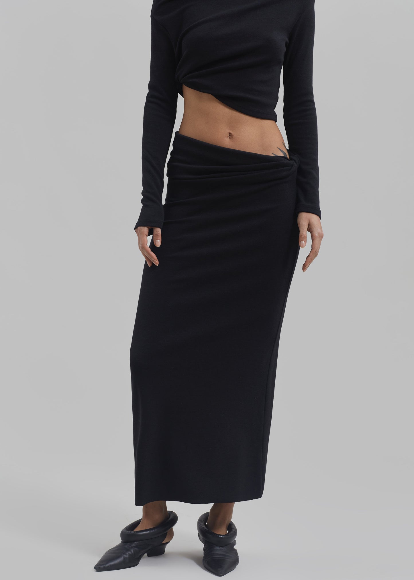 Margot Asymmetric Skirt - Black