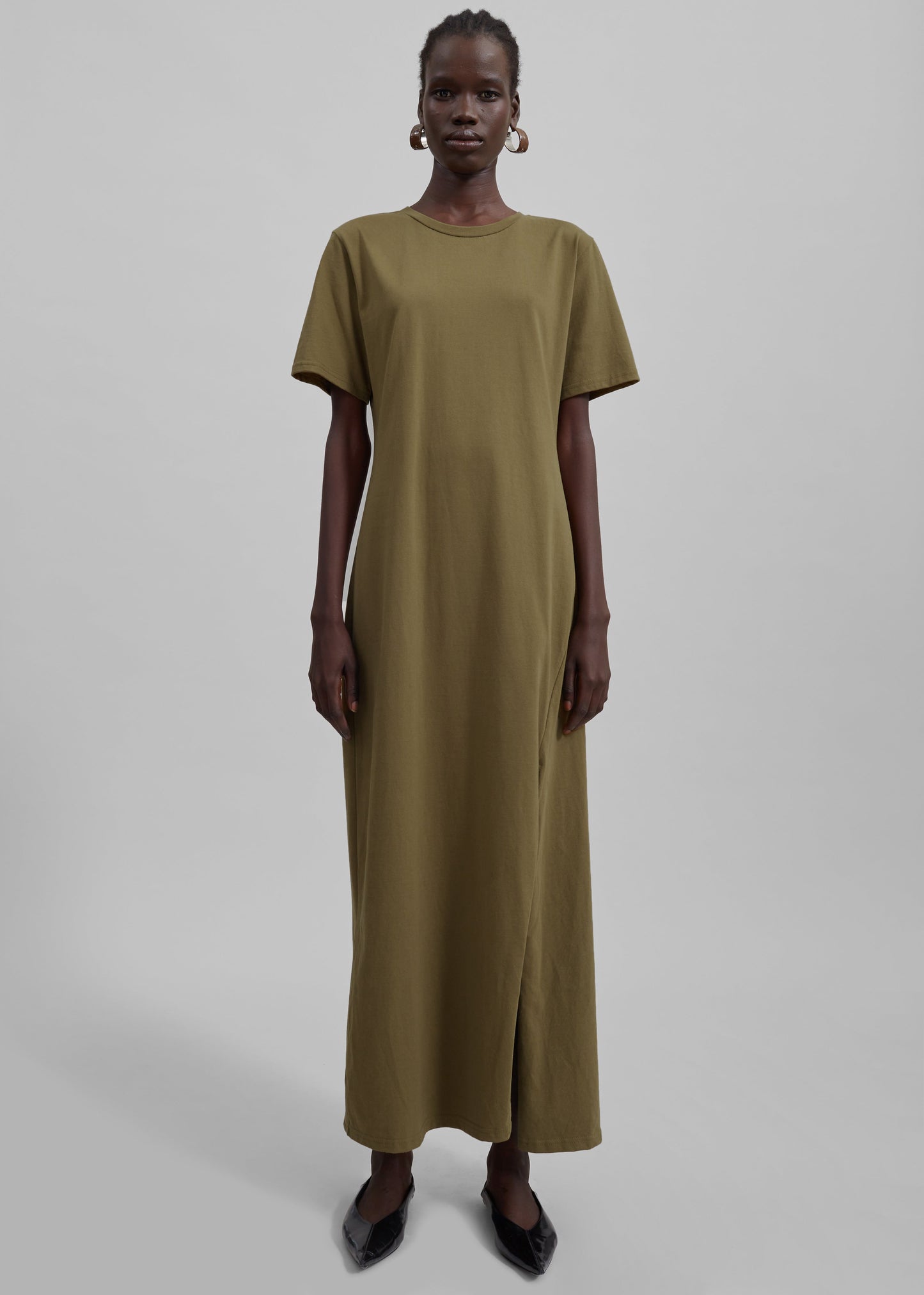 Marina Maxi Slit Dress - Khaki