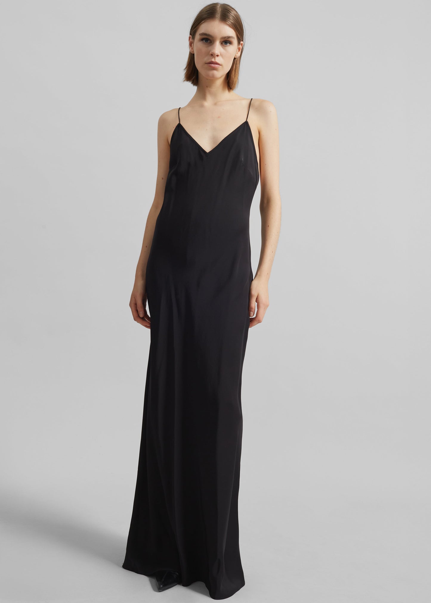 Matin Silk Bias Dress - Black