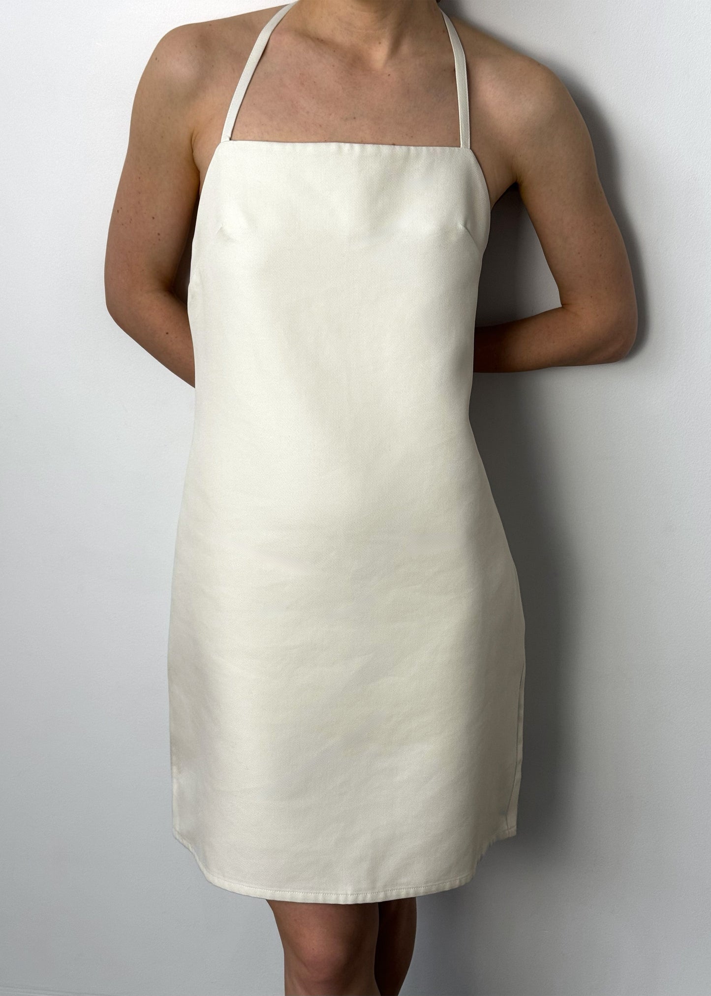 Matin Twill Halter Mini Dress - Natural