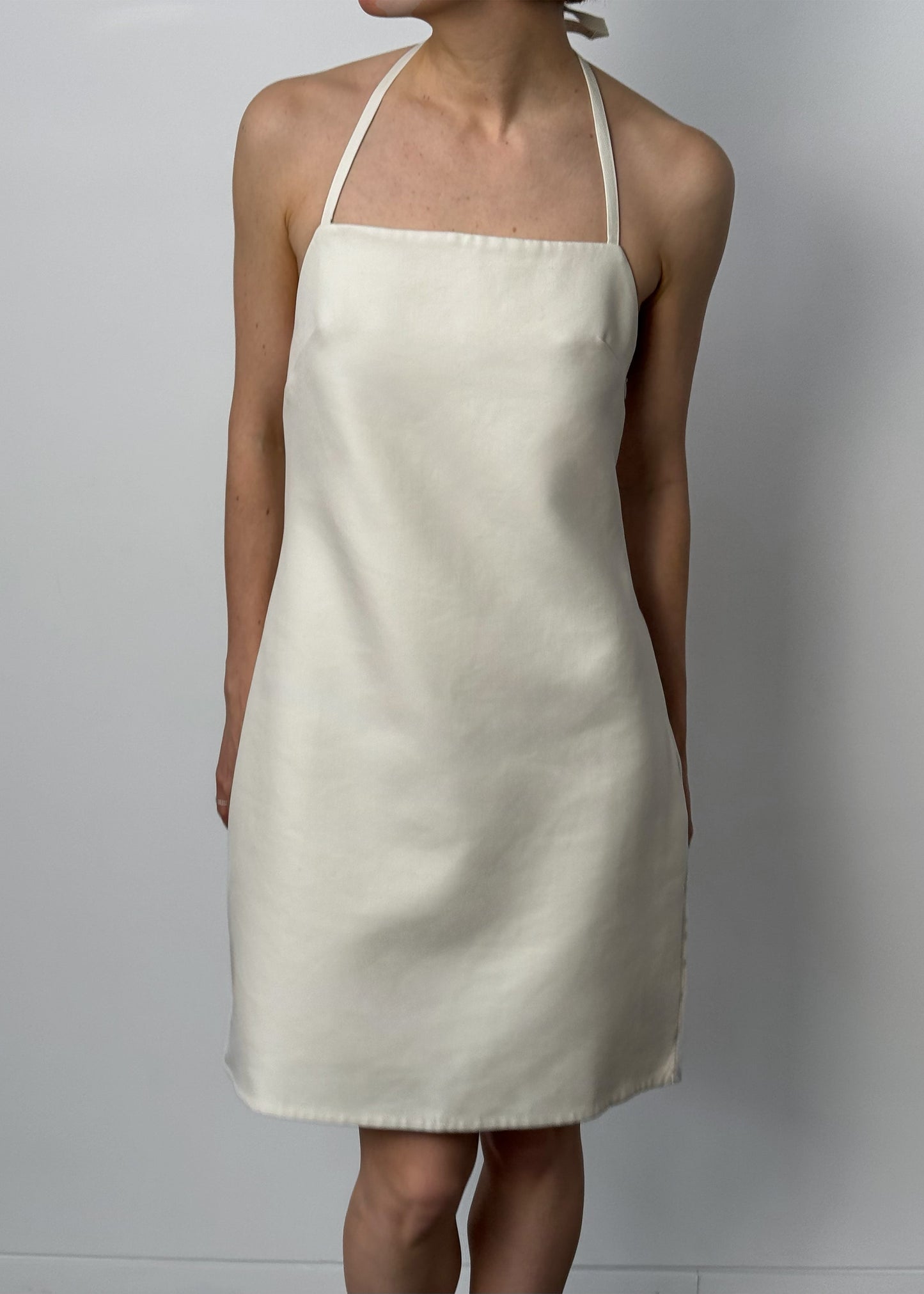 Matin Twill Halter Mini Dress - Natural