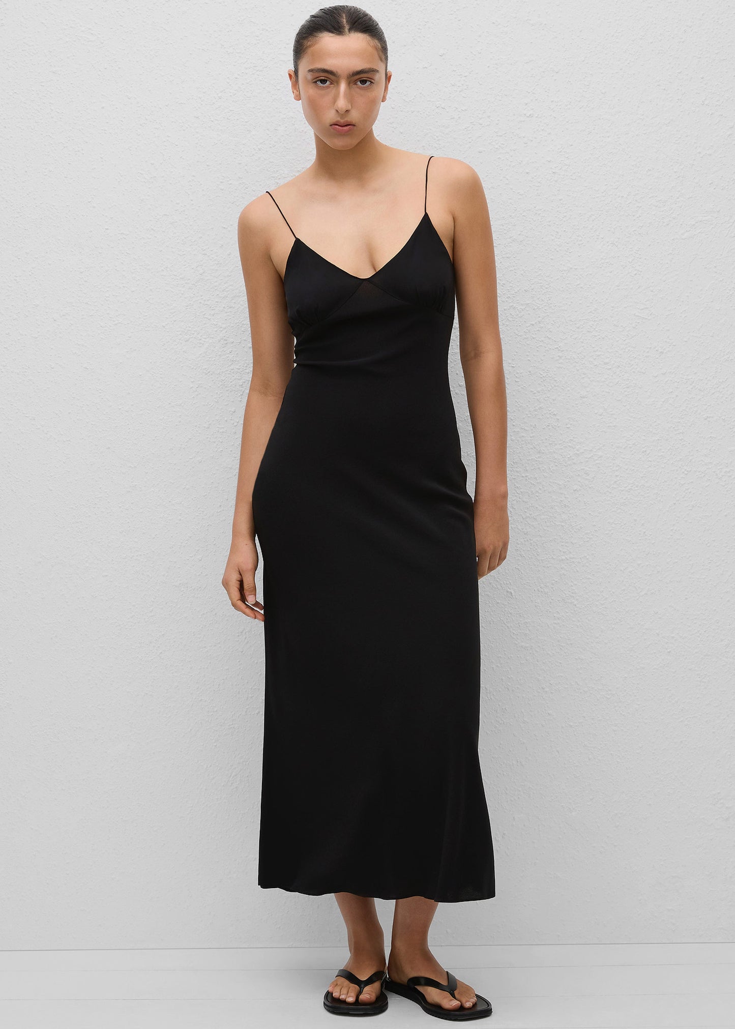 Matteau Low Back Slip Dress - Black