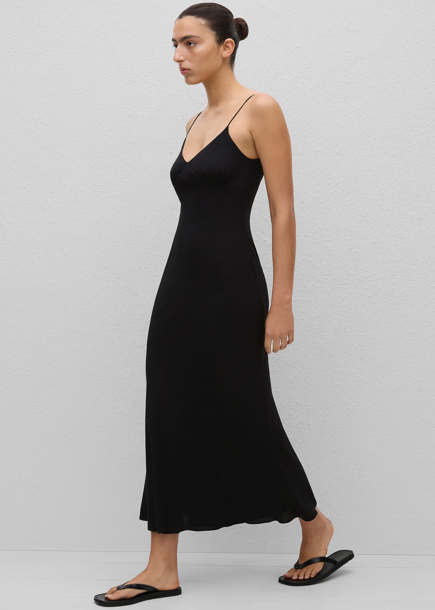 Matteau Low Back Slip Dress - Black