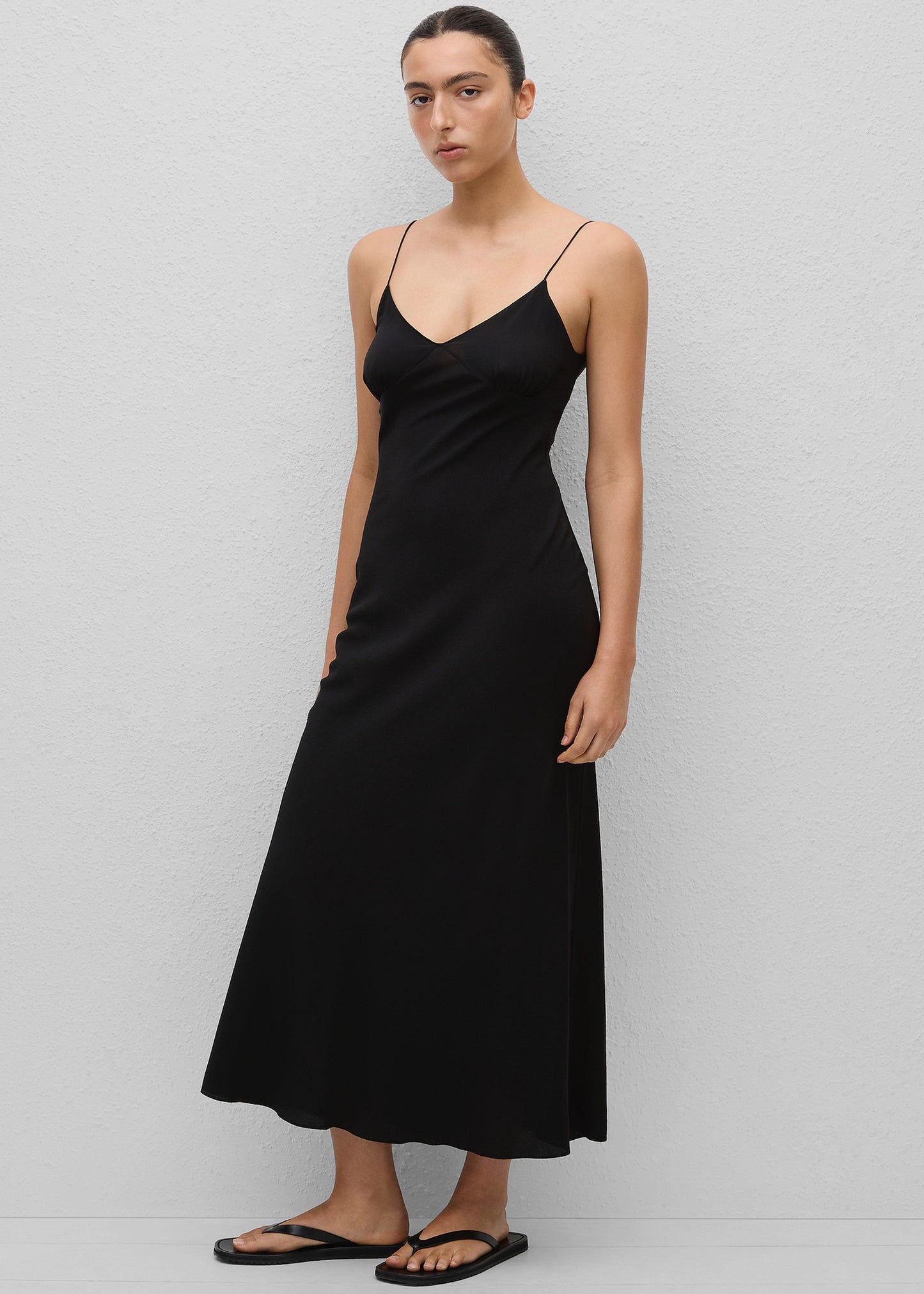 Matteau Low Back Slip Dress - Black