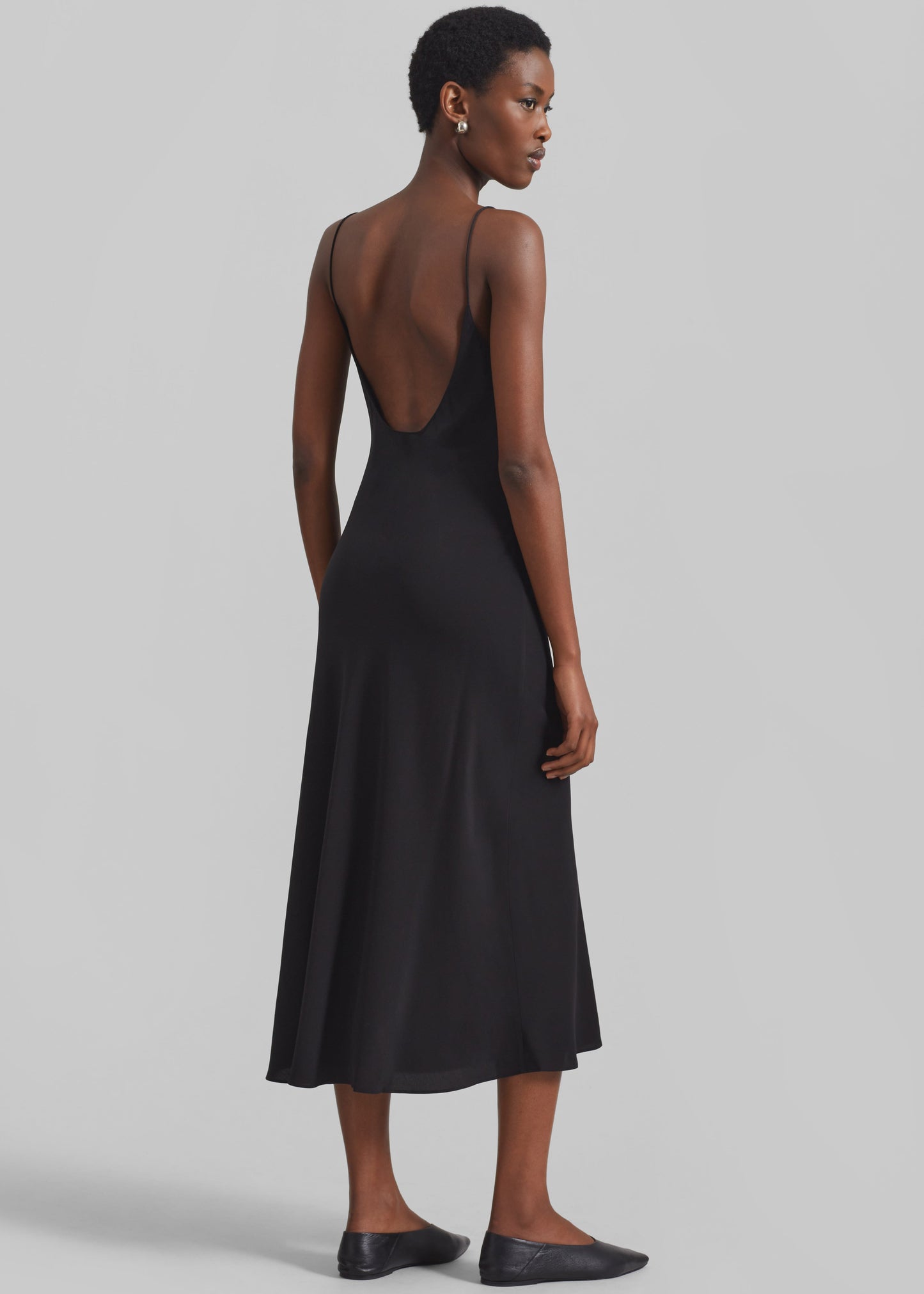 Matteau Low Back Slip Dress - Black