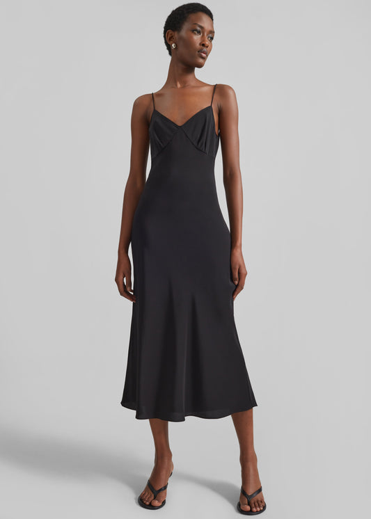 Matteau Low Back Slip Dress - Black