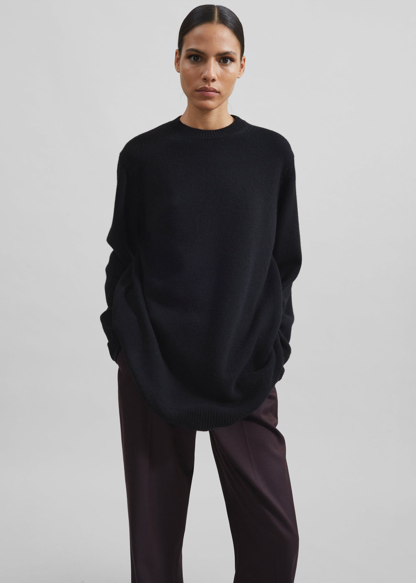 Maxime Knit Sweater Dress - Black