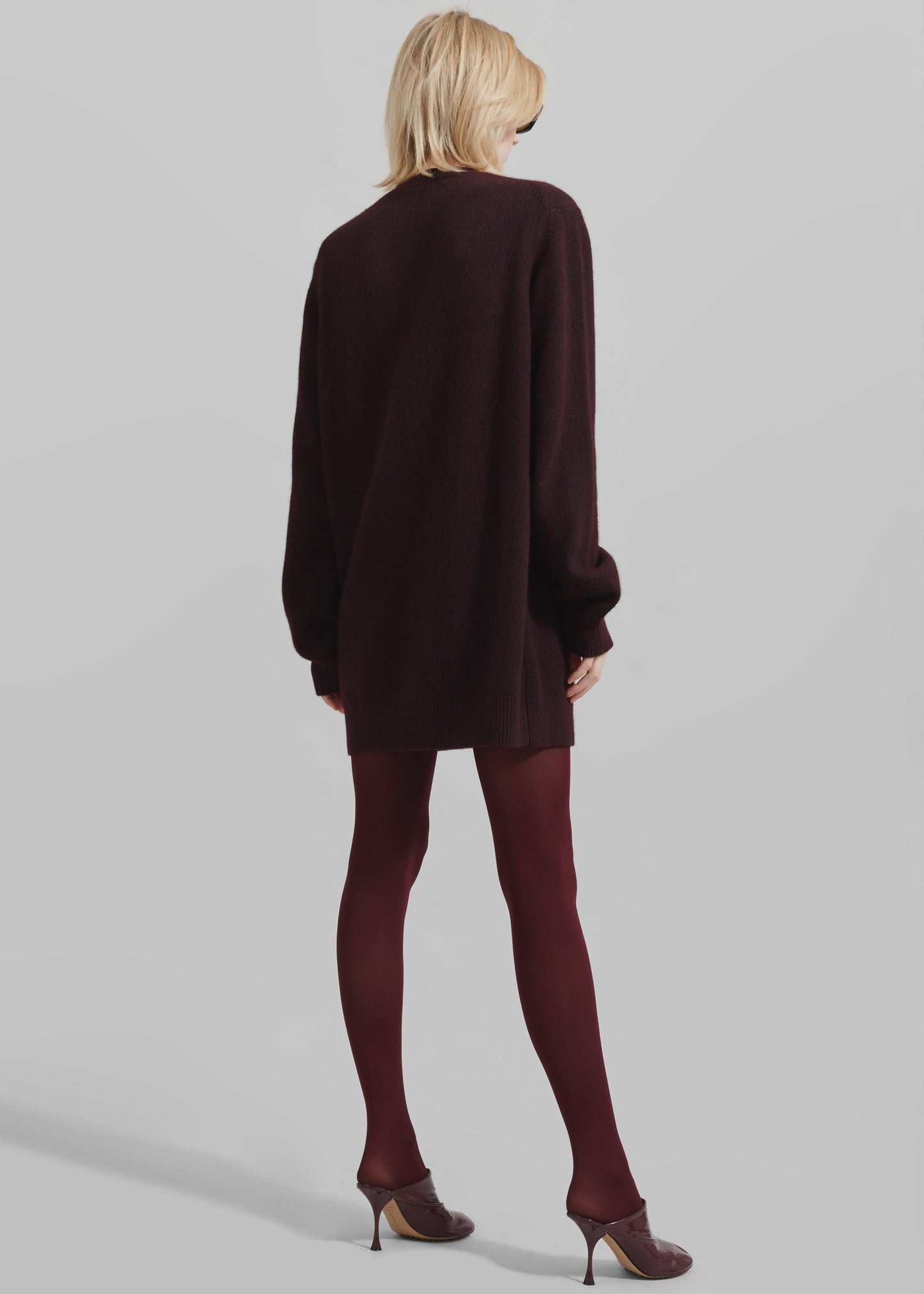 Maxime Knit Sweater Dress - Dark Plum