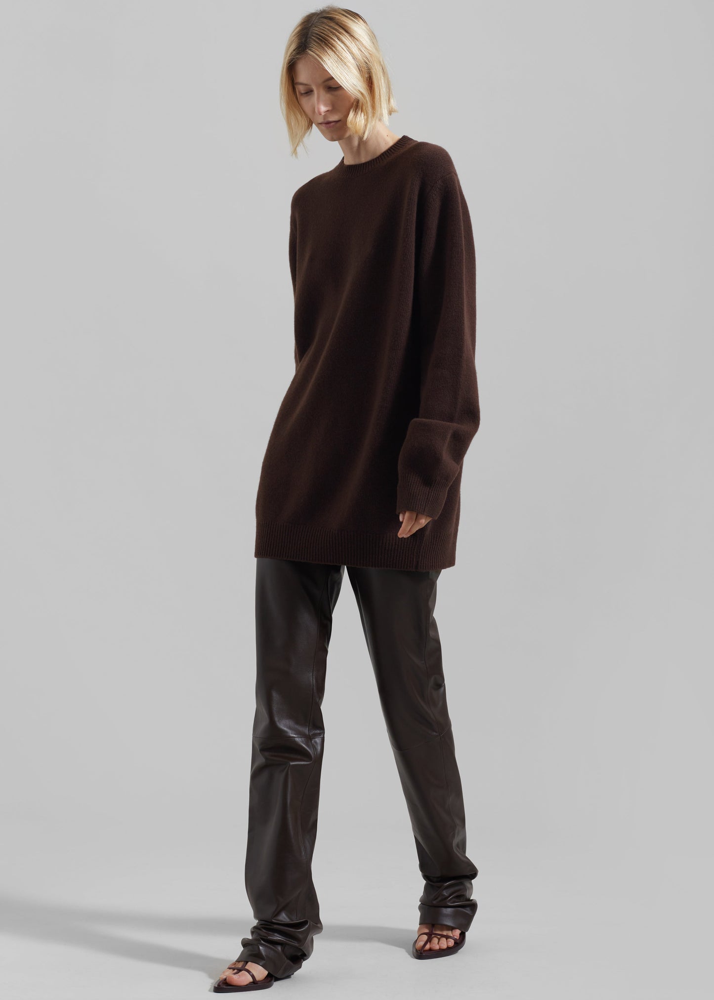 Maxime Knit Sweater Dress - Brown